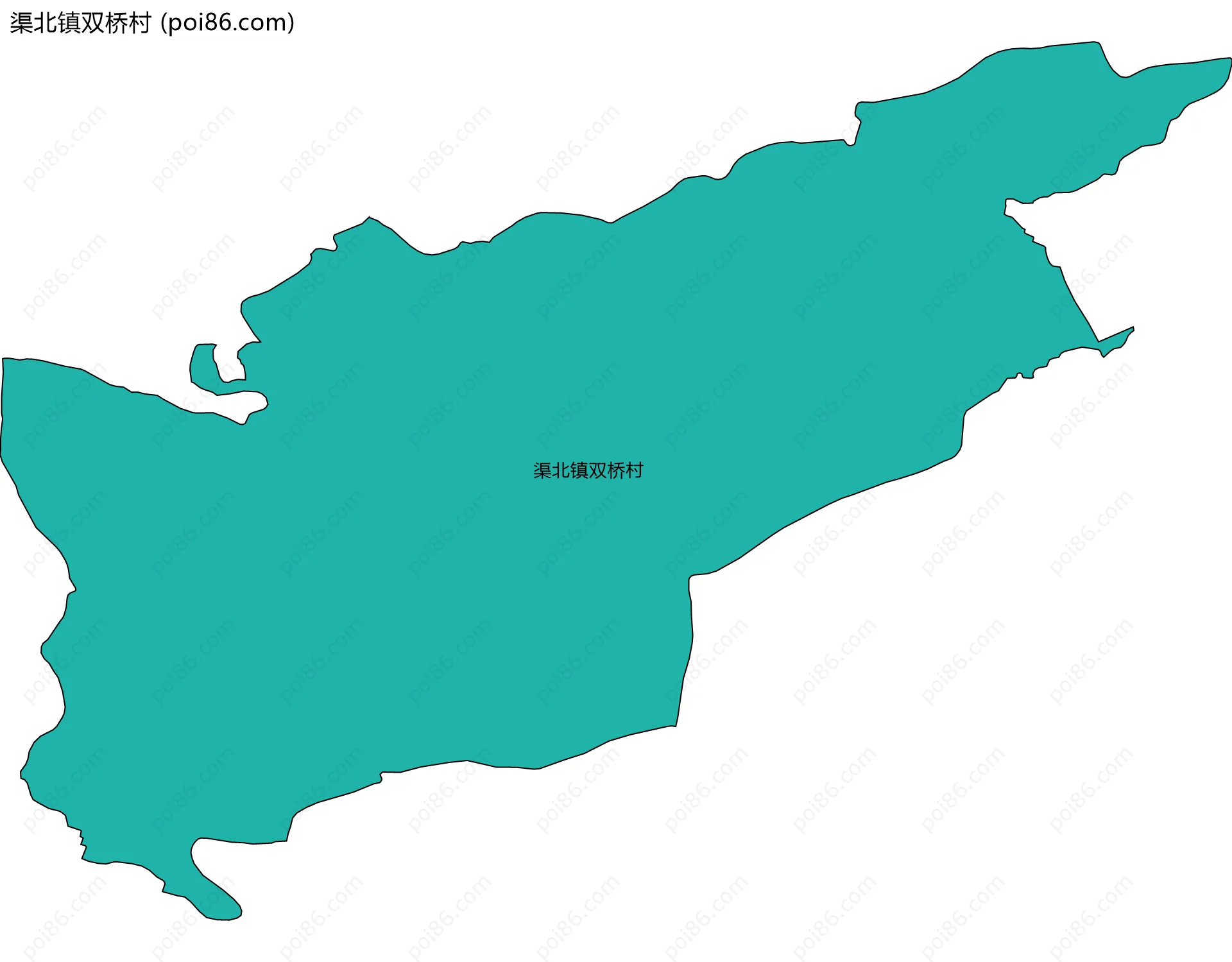 渠北镇双桥村边界地图