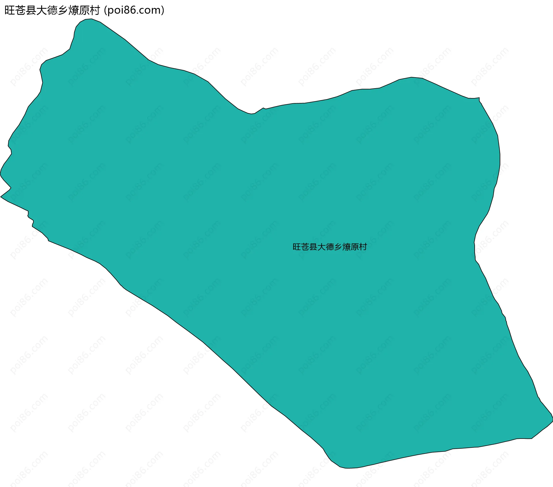 旺苍县大德乡燎原村边界地图