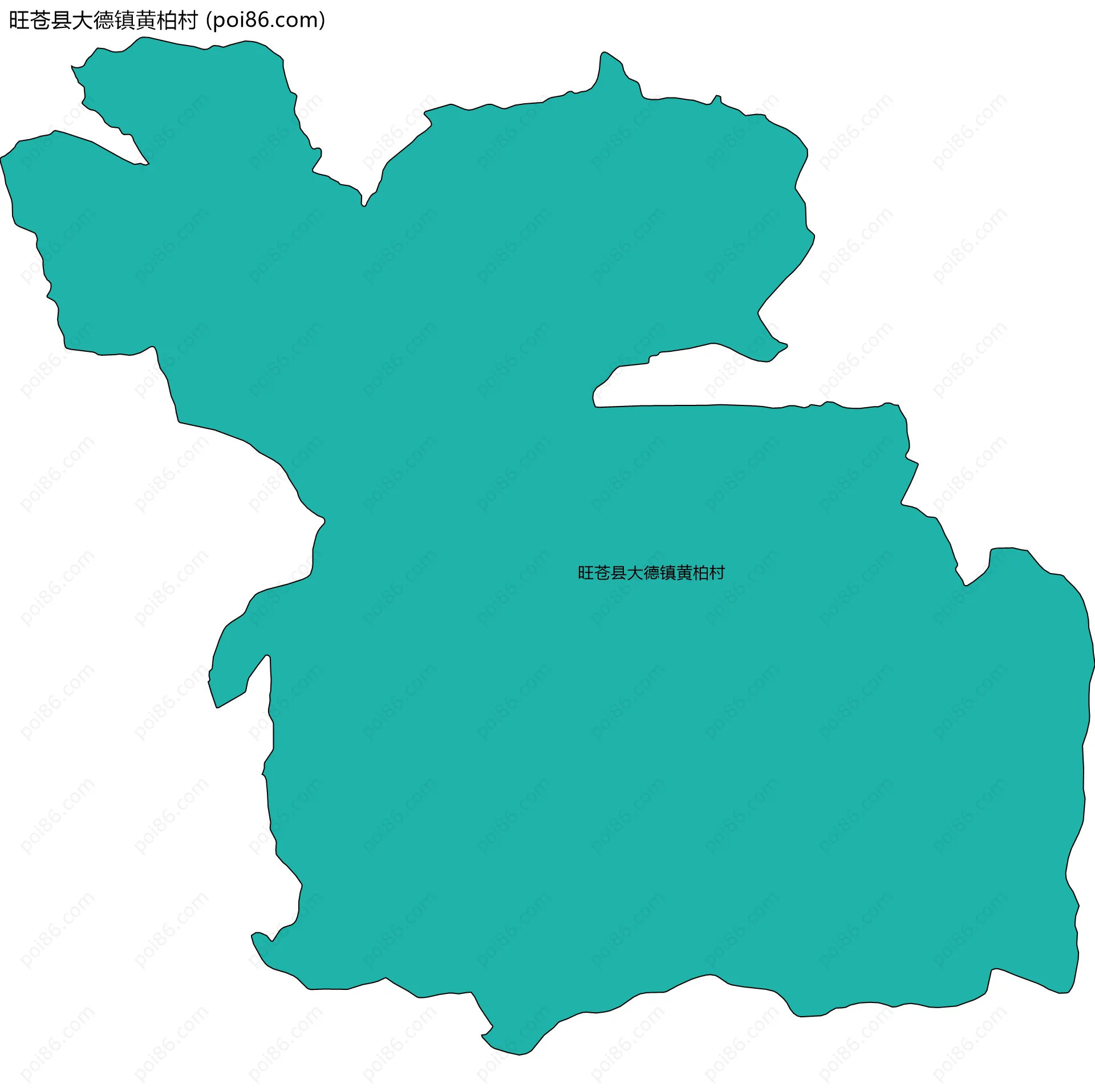 旺苍县大德镇黄柏村边界地图