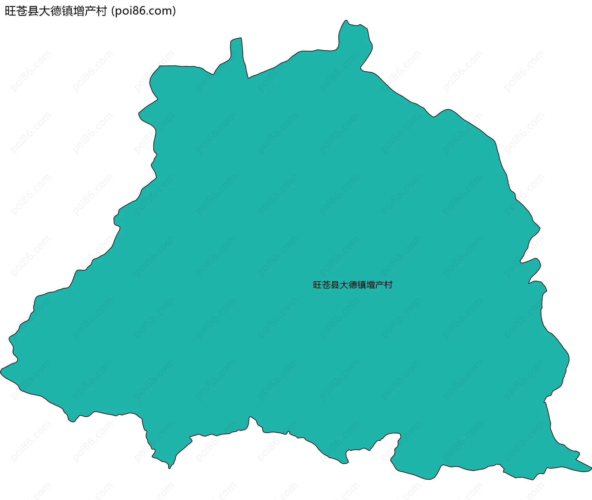 旺苍县大德镇增产村边界地图