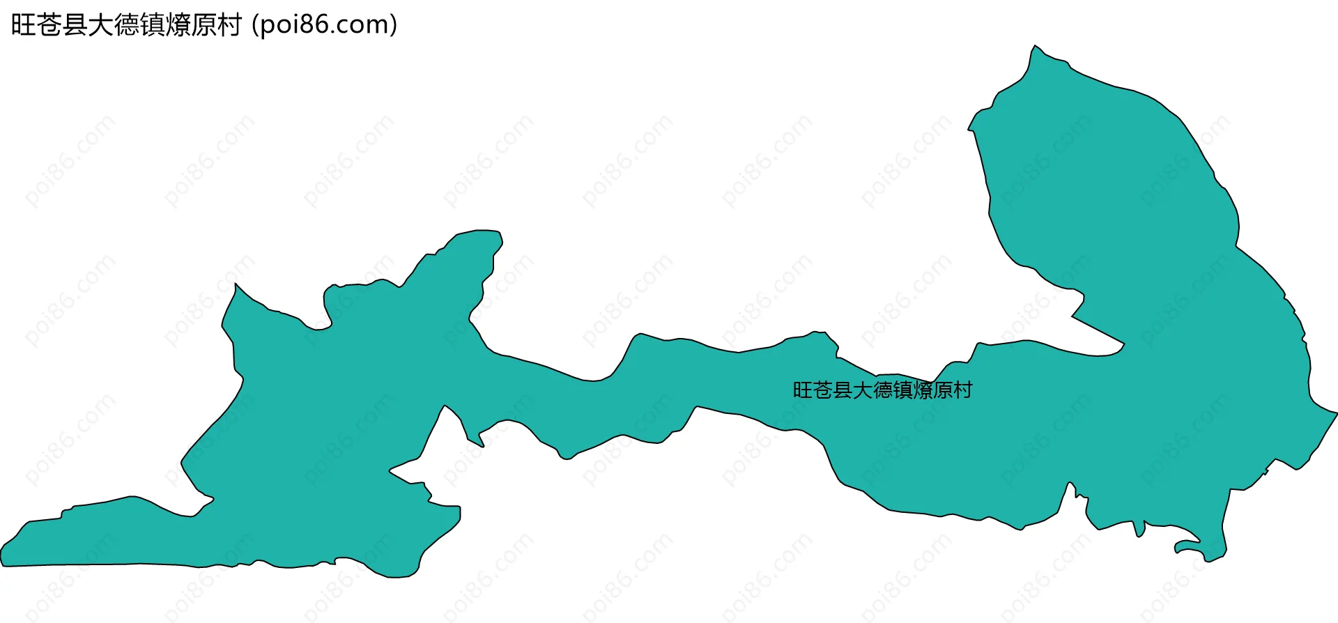 旺苍县大德镇燎原村边界地图