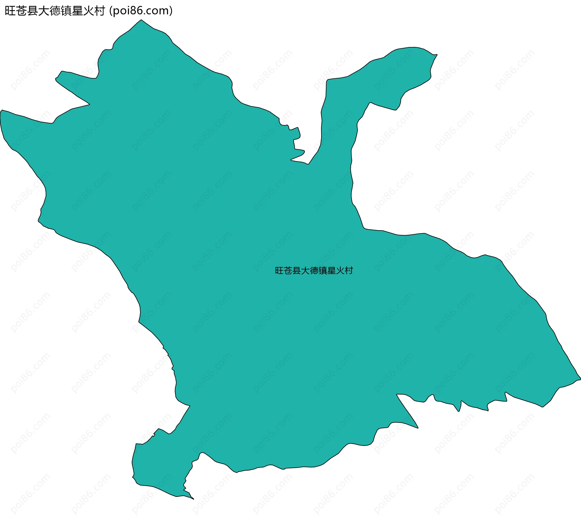 旺苍县大德镇星火村边界地图