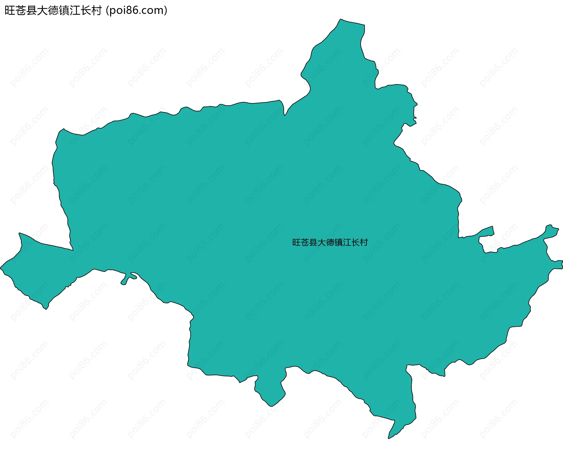 旺苍县大德镇江长村边界地图