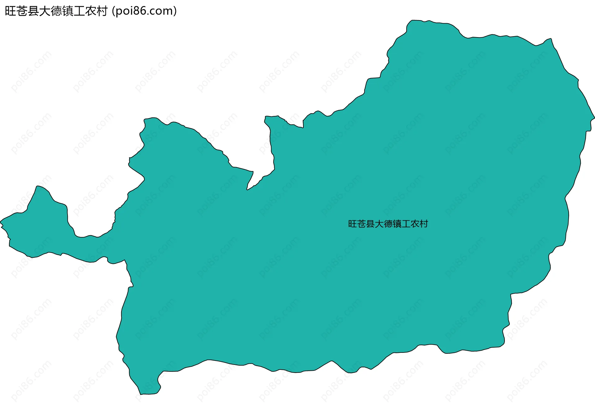 旺苍县大德镇工农村边界地图