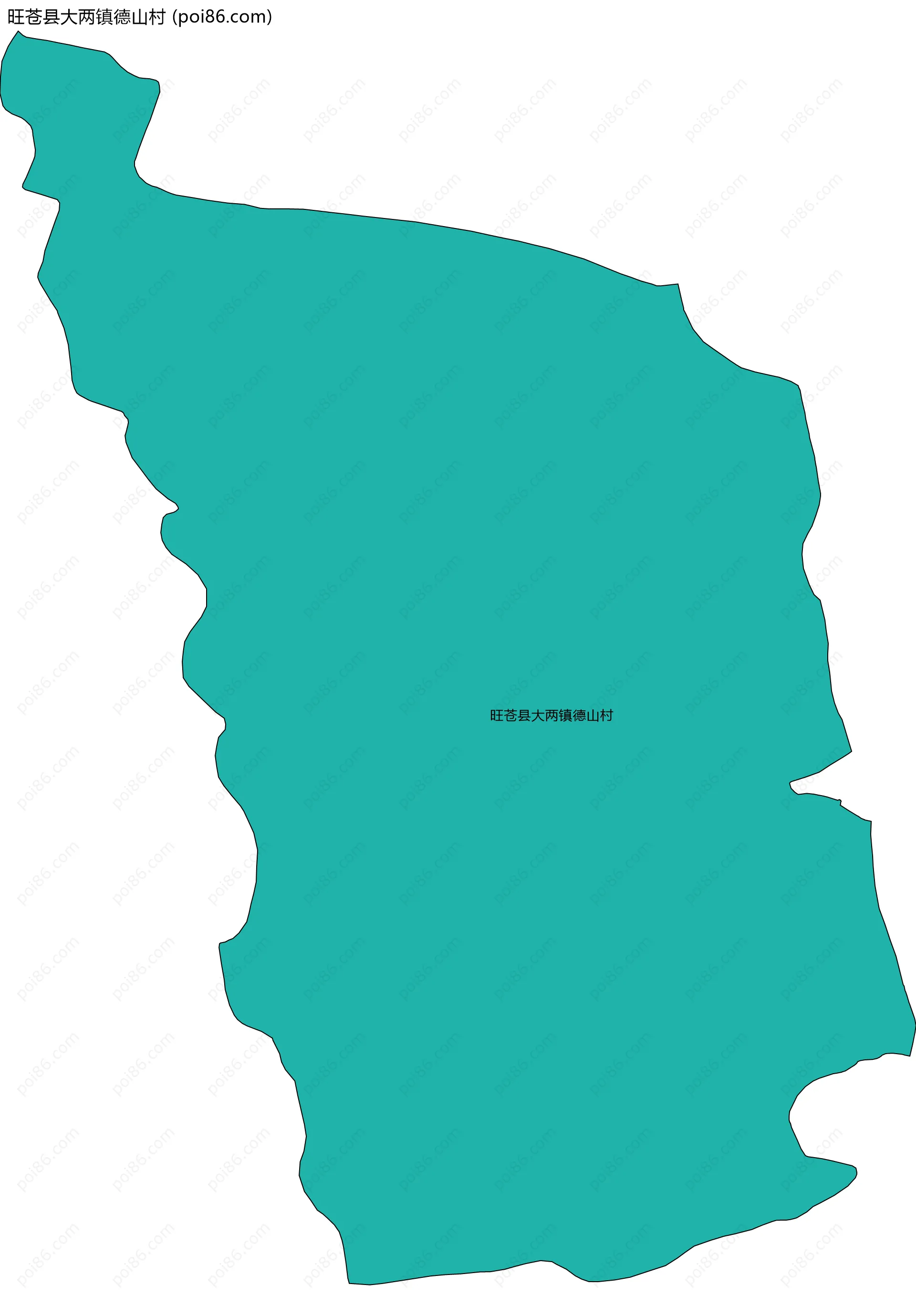 旺苍县大两镇德山村边界地图