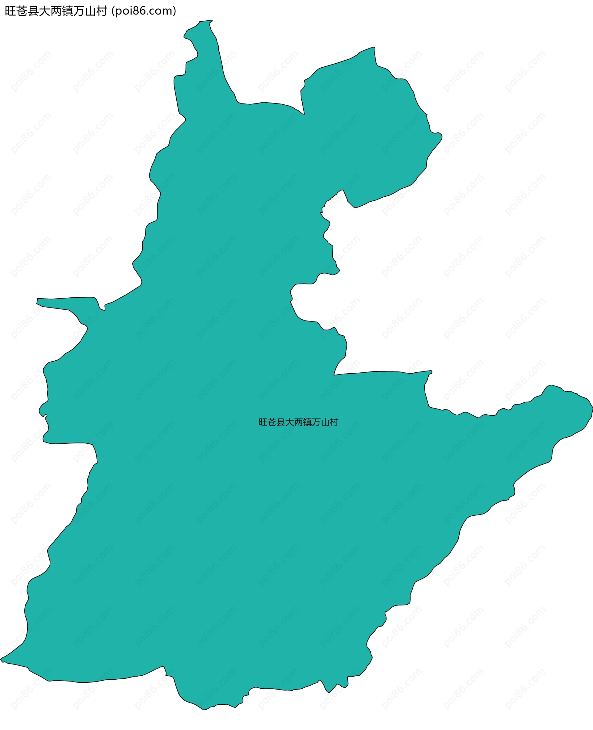 旺苍县大两镇万山村边界地图