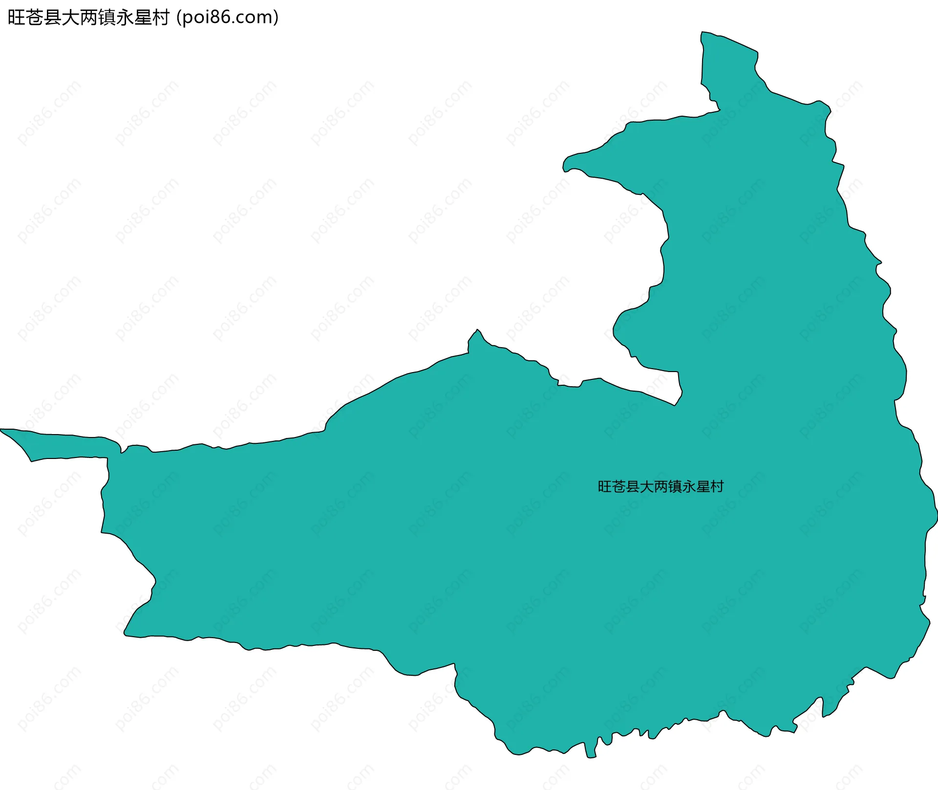 旺苍县大两镇永星村边界地图