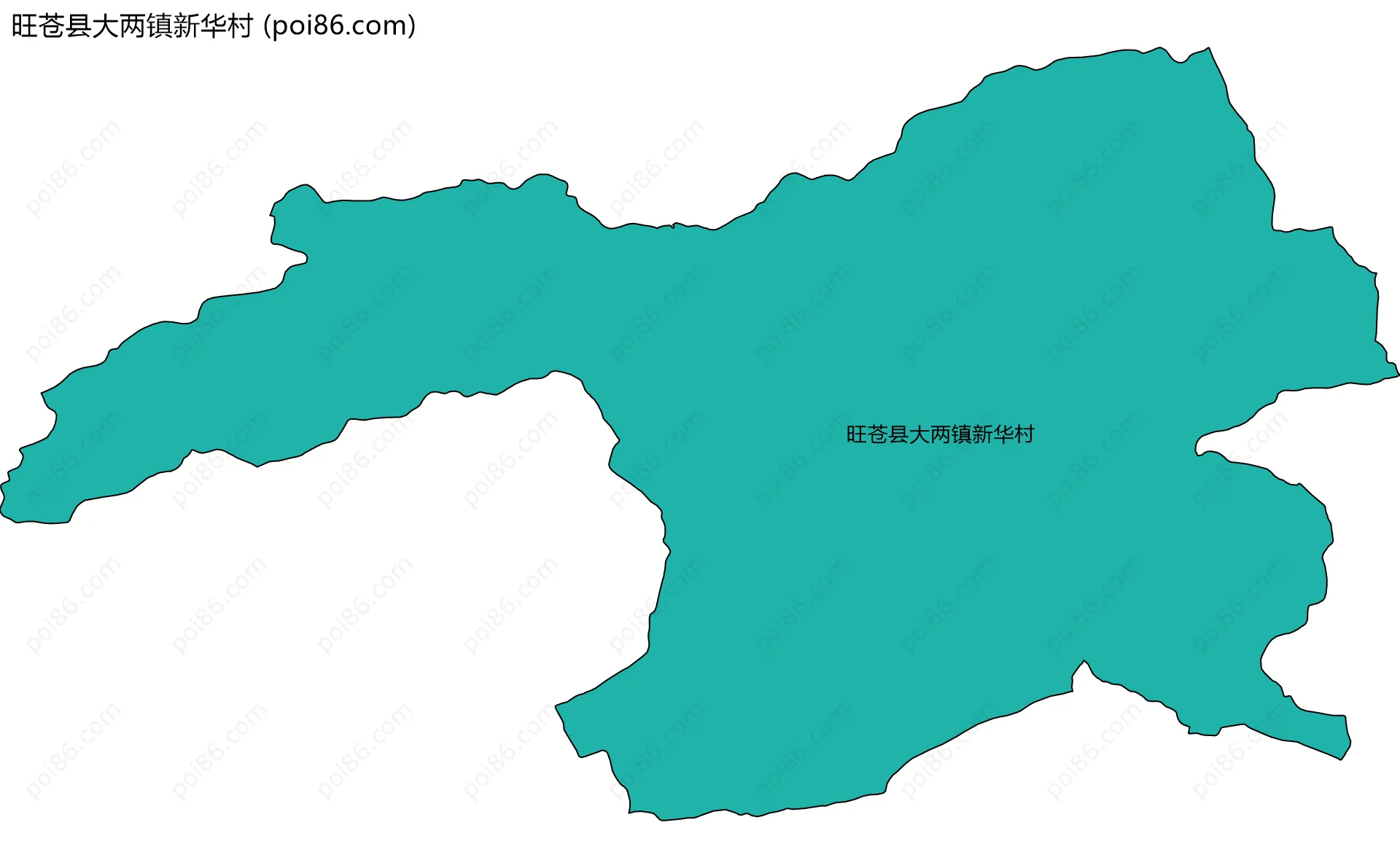 旺苍县大两镇新华村边界地图