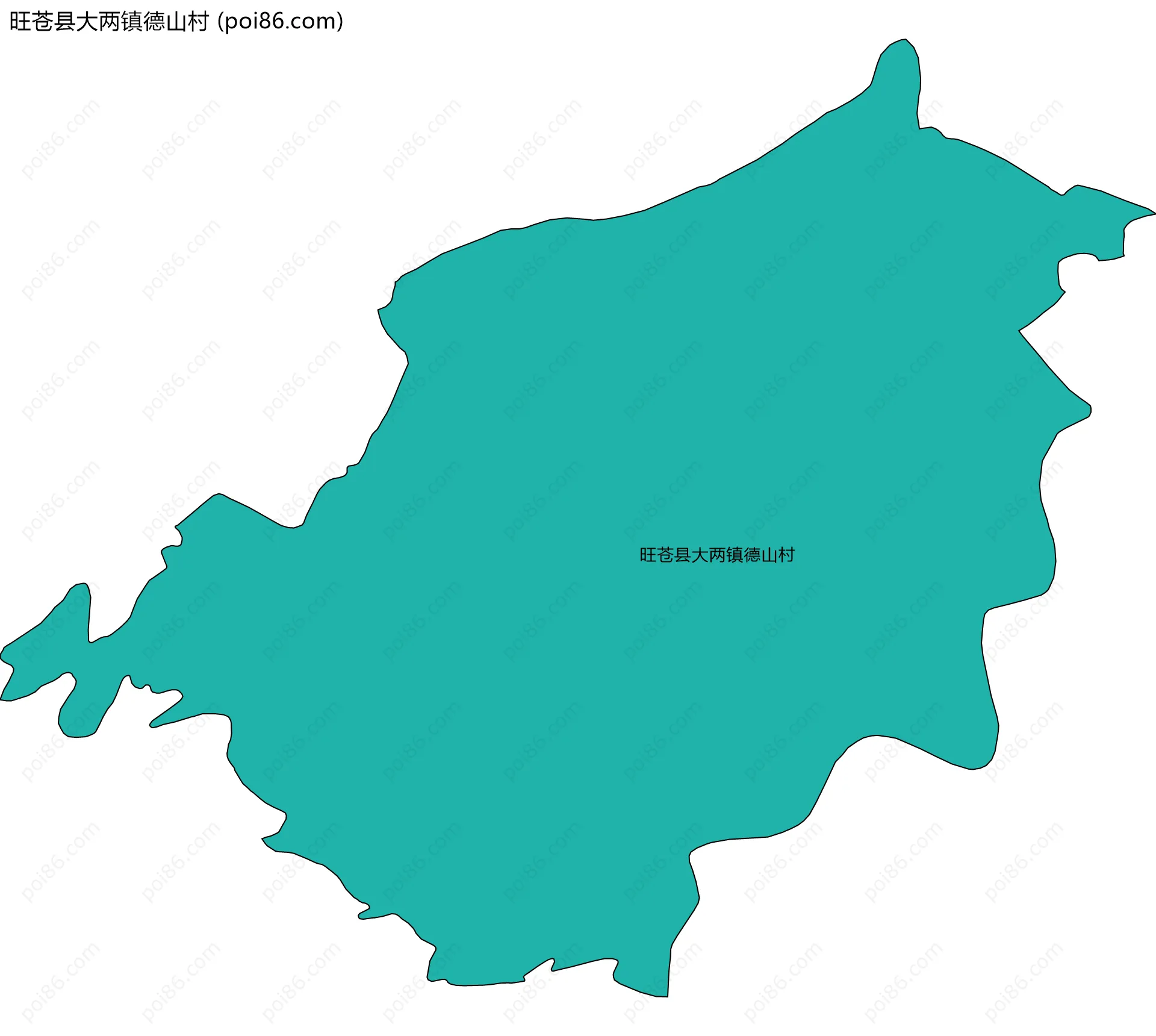 旺苍县大两镇德山村边界地图