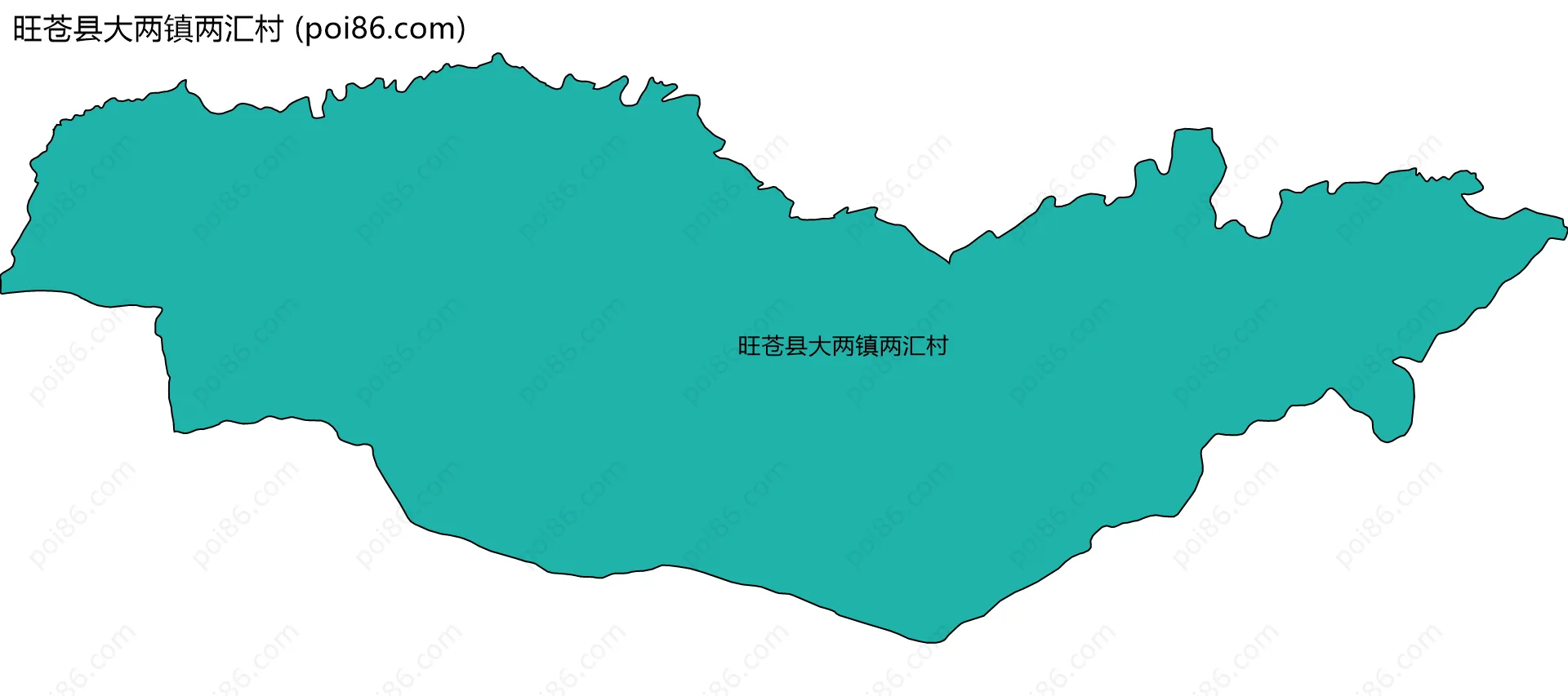 旺苍县大两镇两汇村边界地图