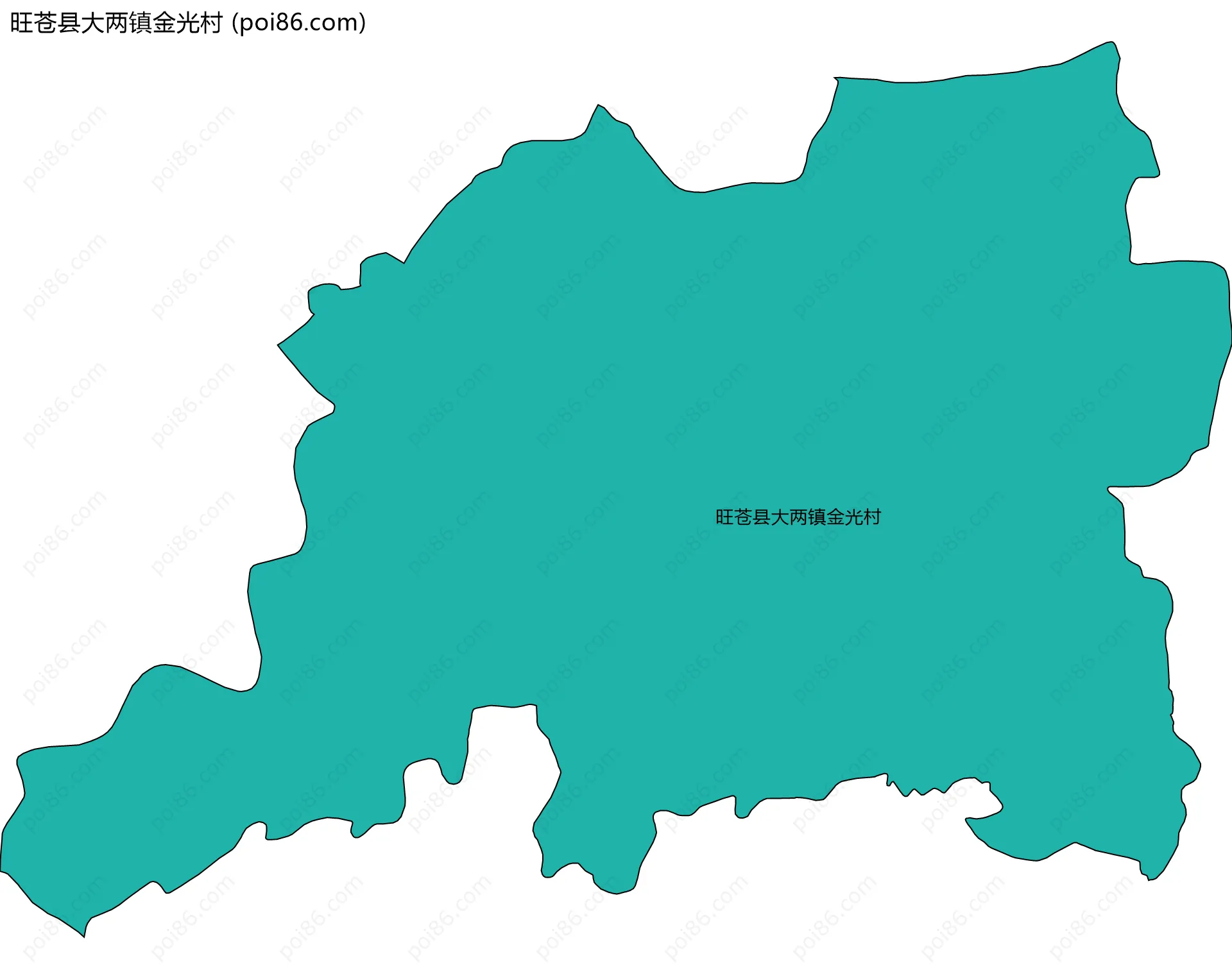 旺苍县大两镇金光村边界地图
