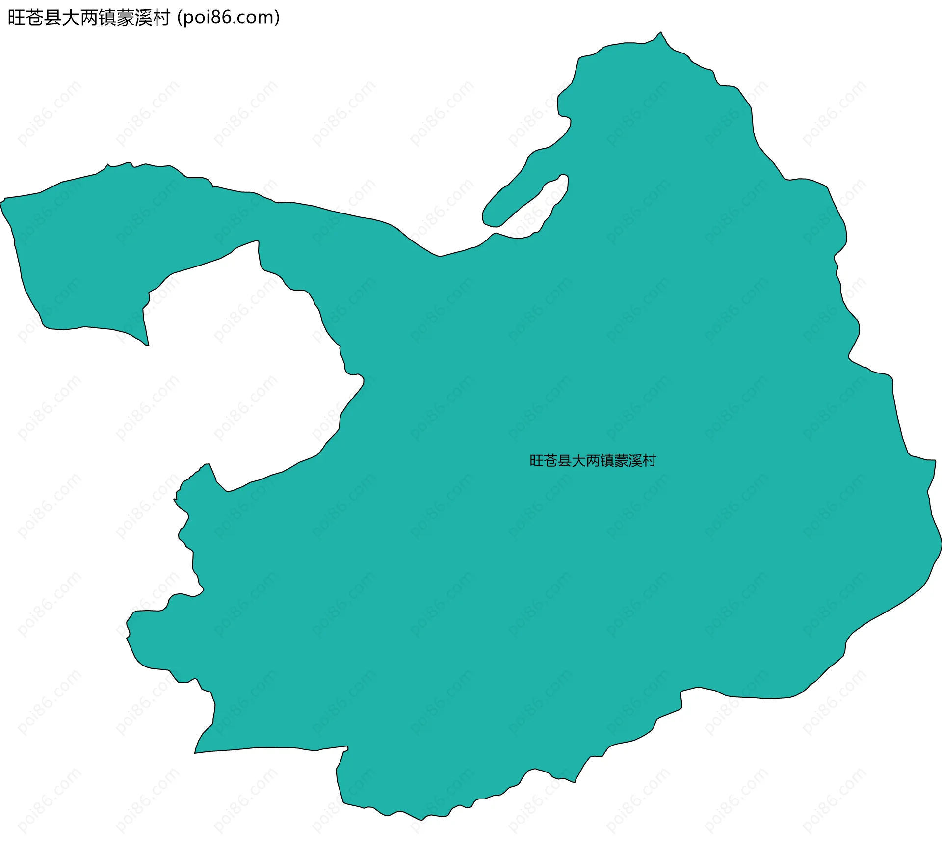 旺苍县大两镇蒙溪村边界地图