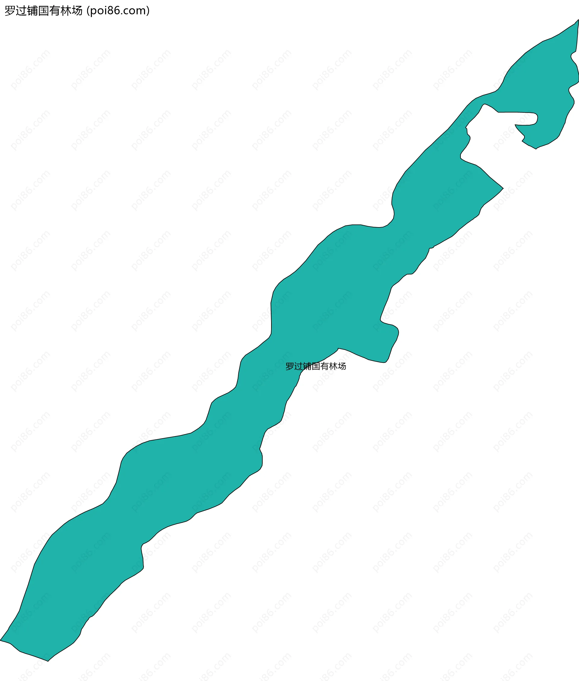 罗过铺国有林场边界地图