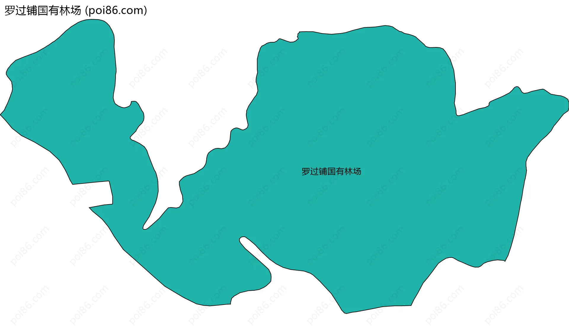 罗过铺国有林场边界地图