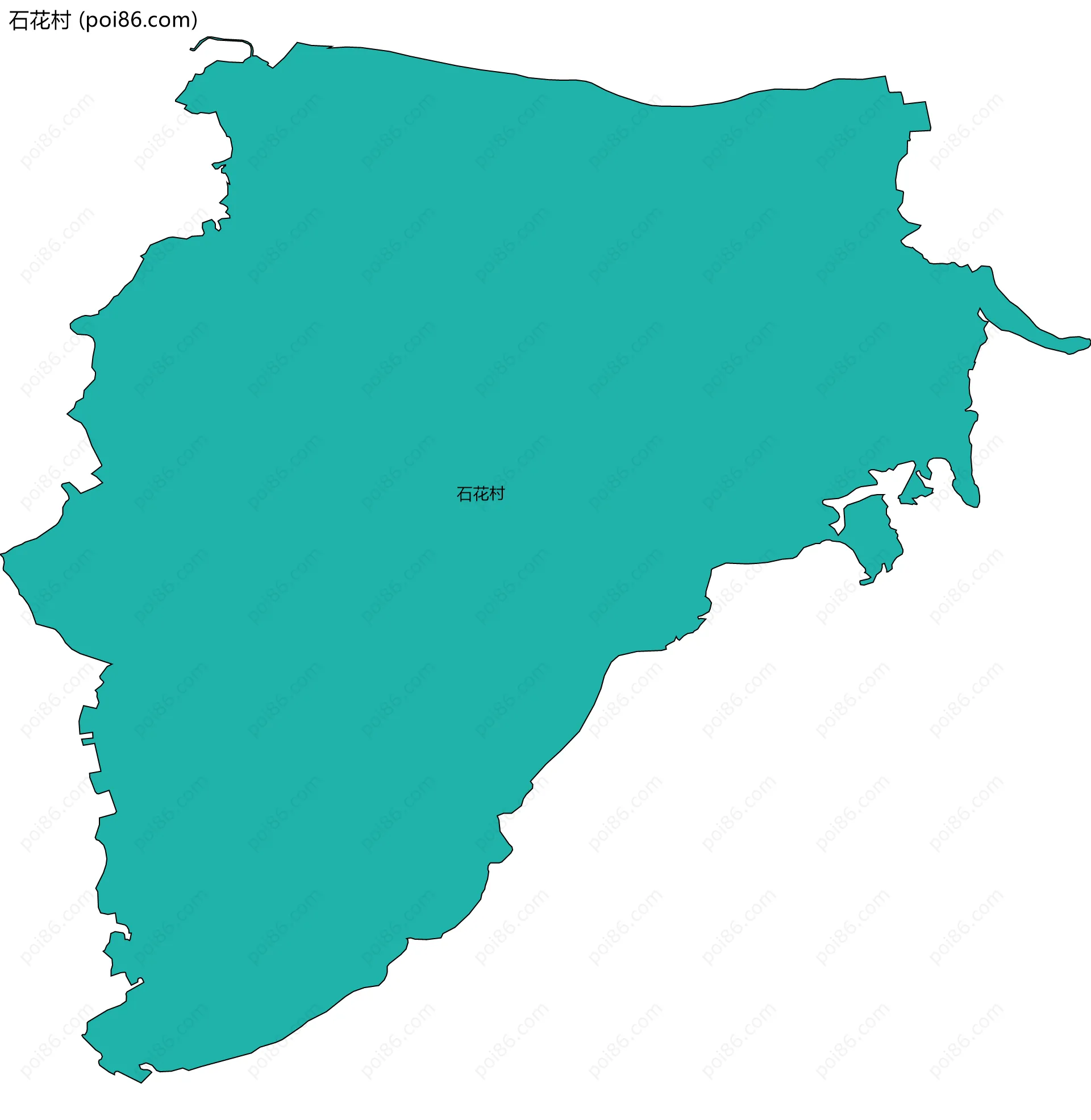 石花村边界地图