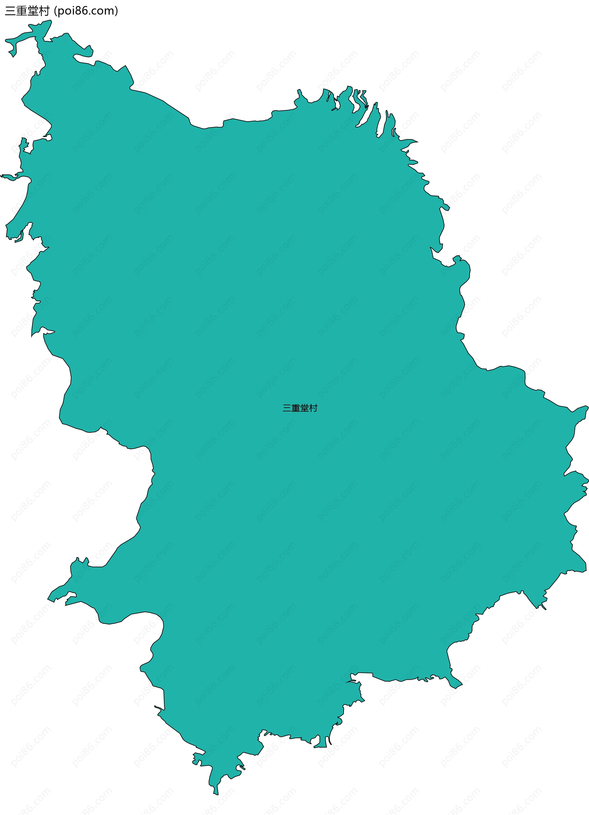 三重堂村边界地图