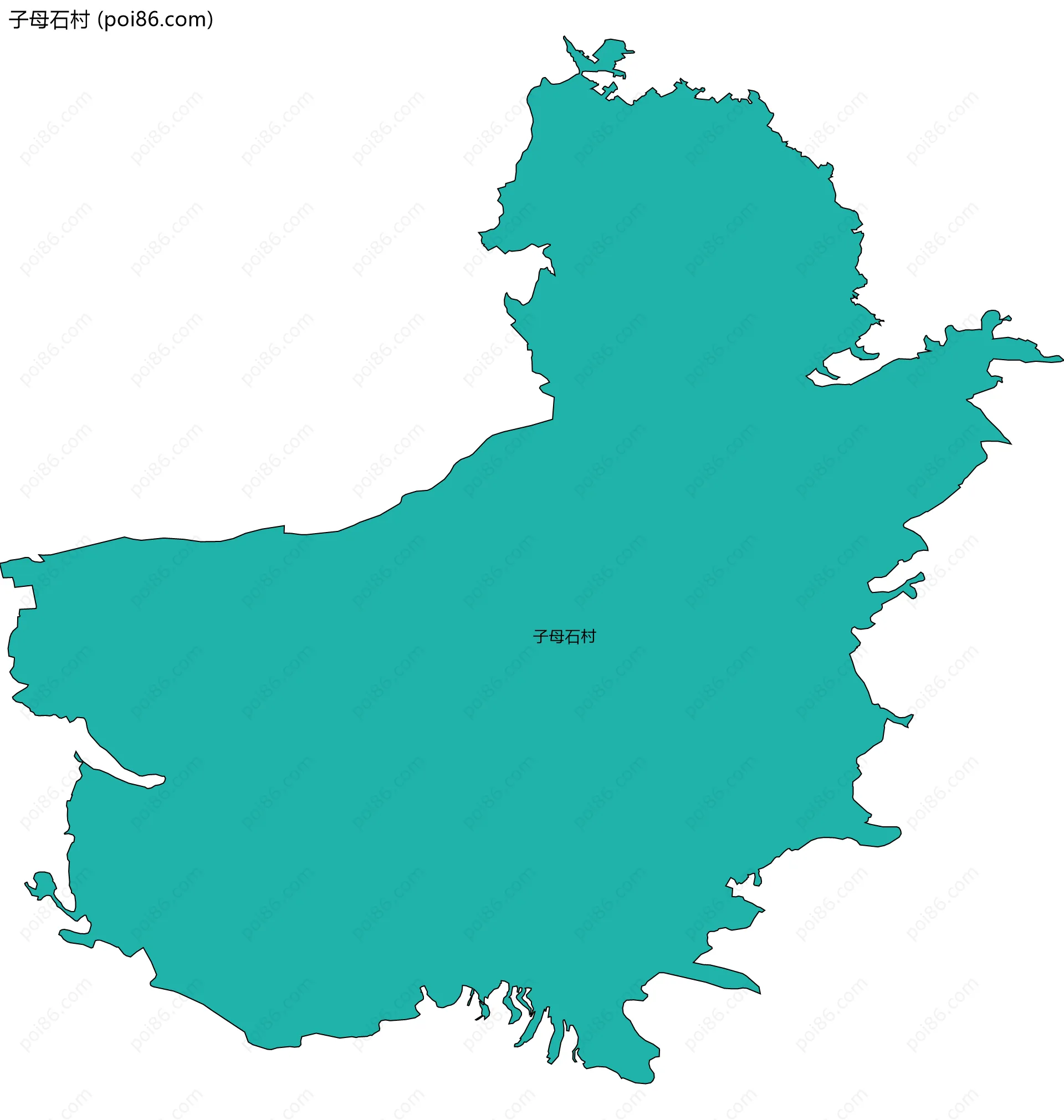 子母石村边界地图