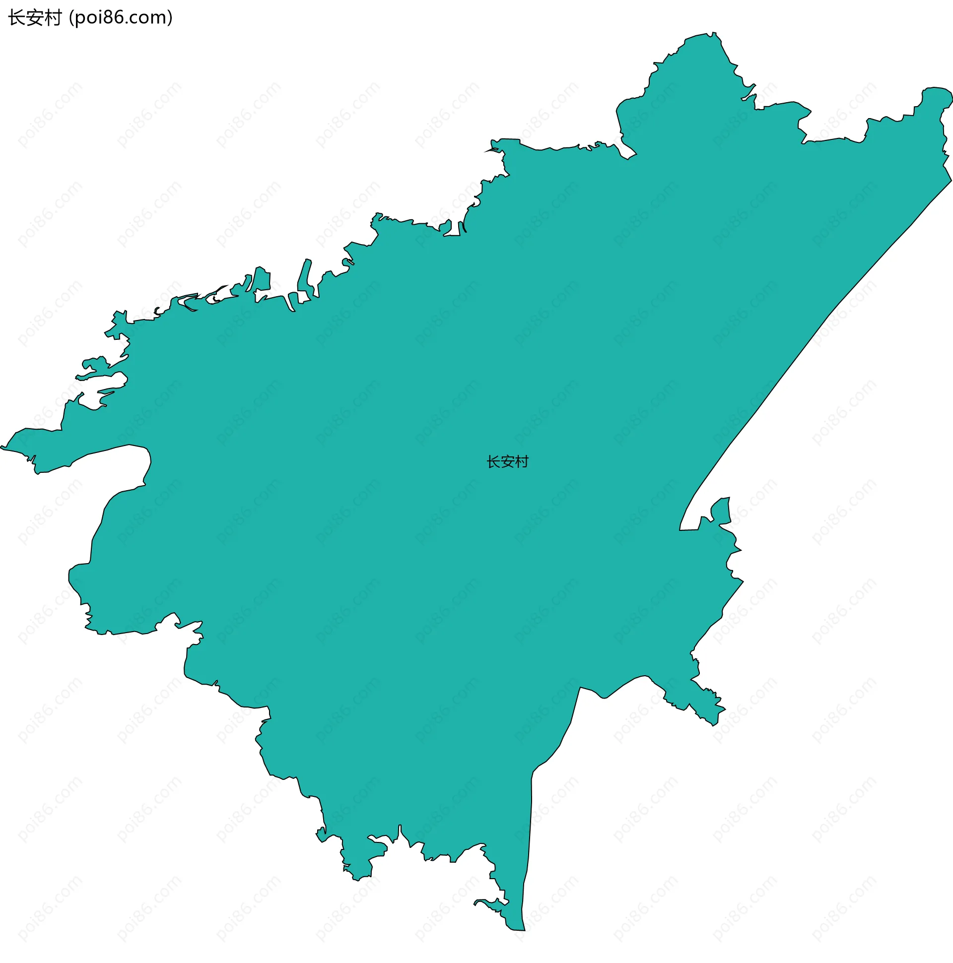 长安村边界地图