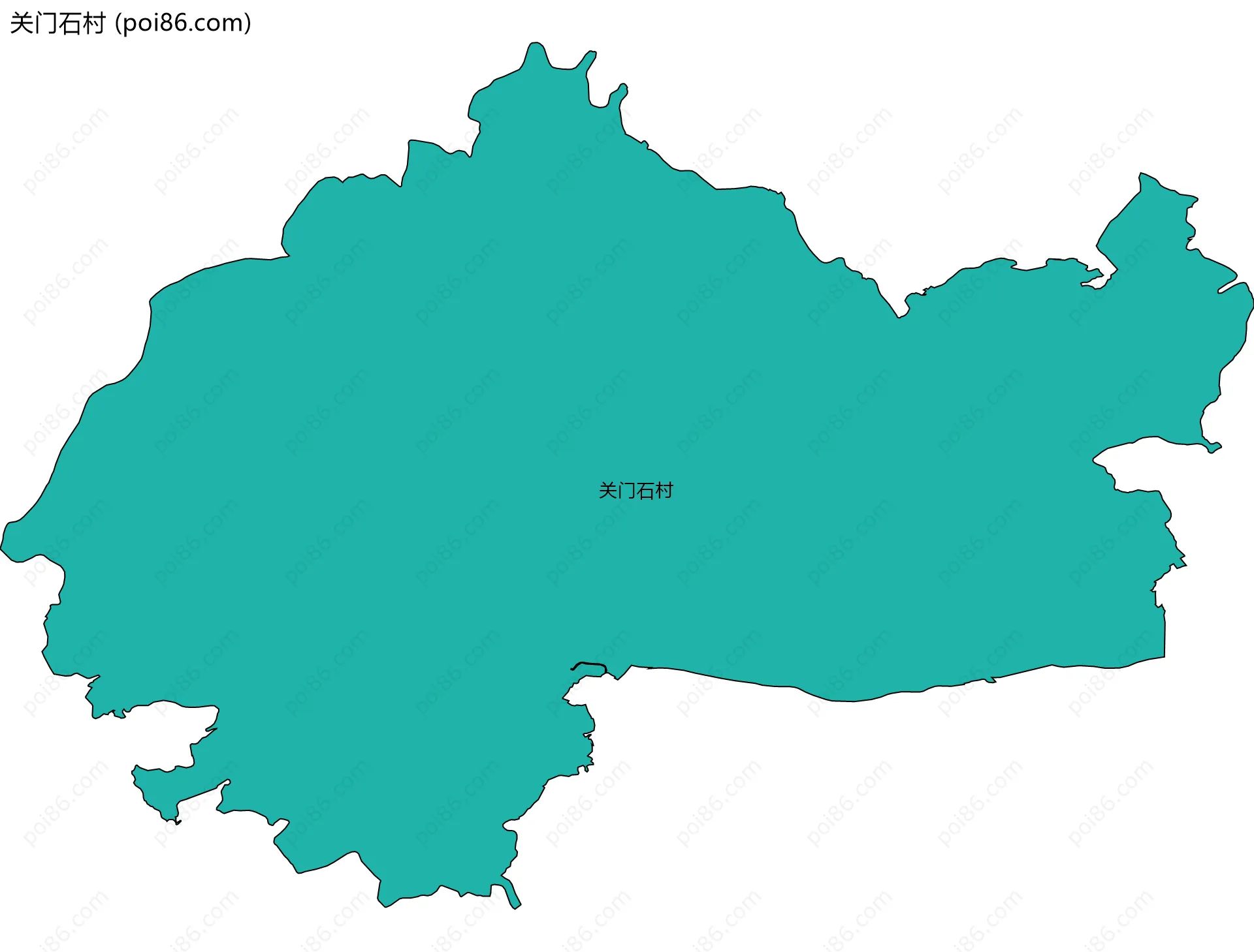 关门石村边界地图