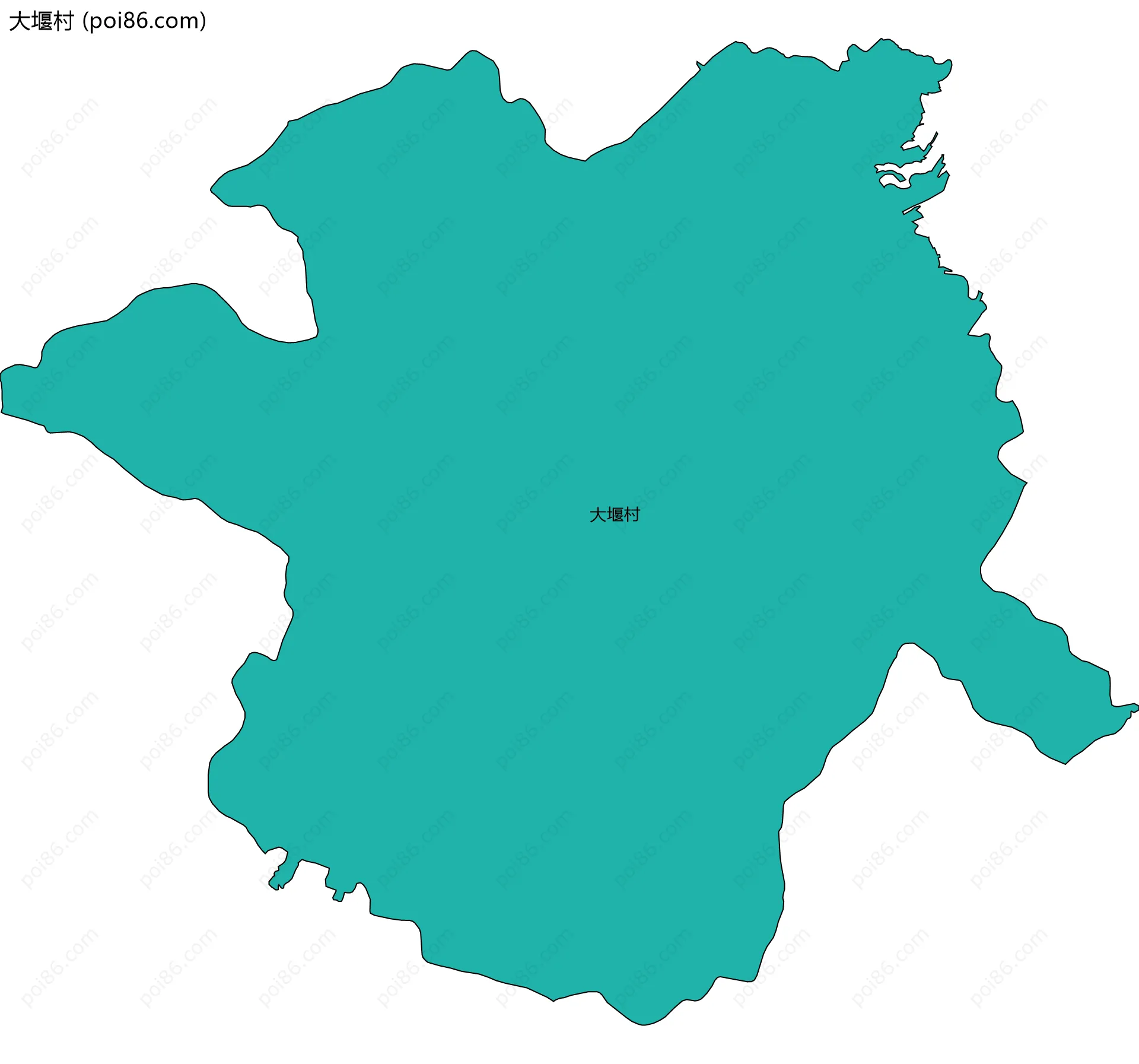 大堰村边界地图