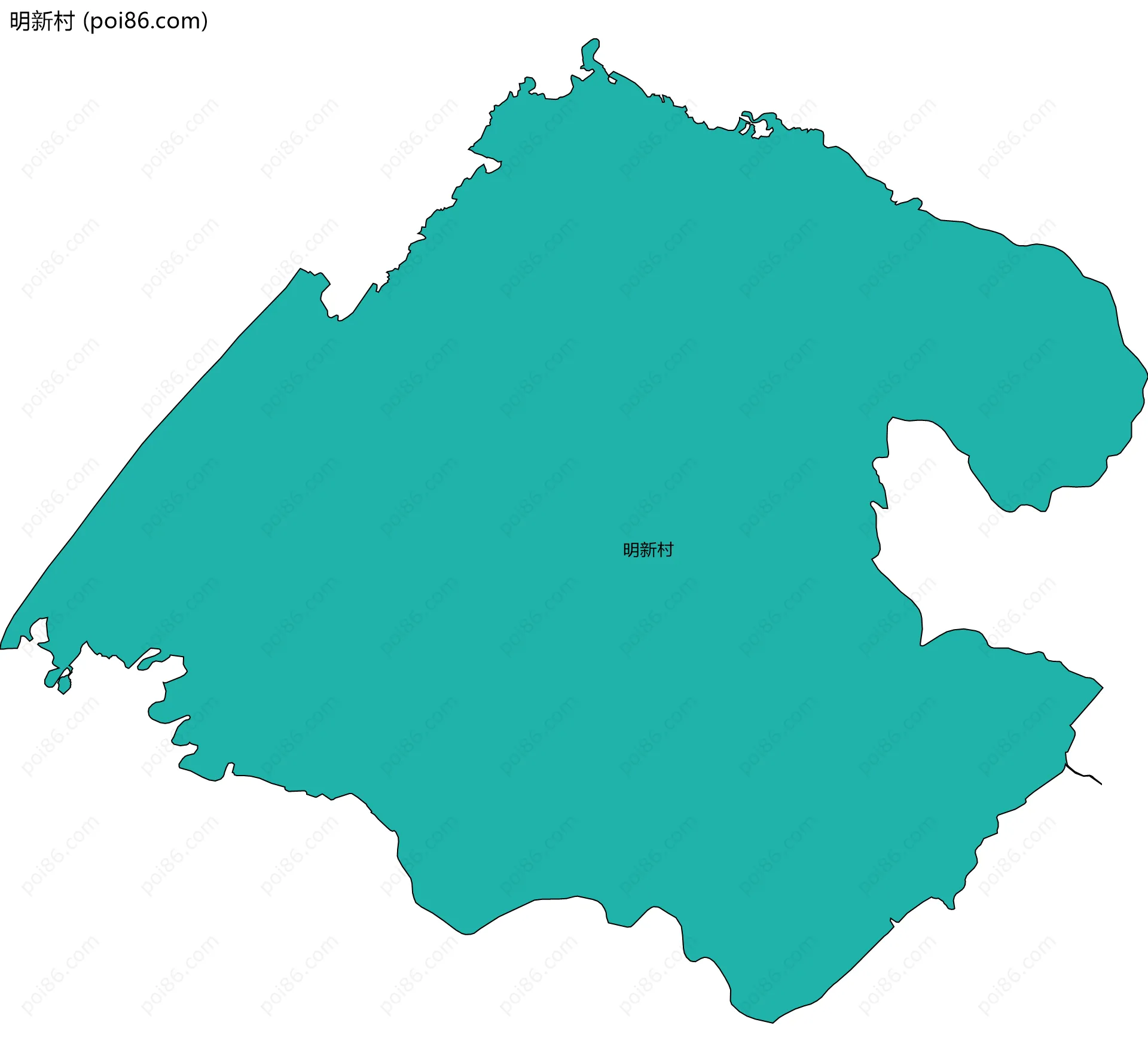 明新村边界地图