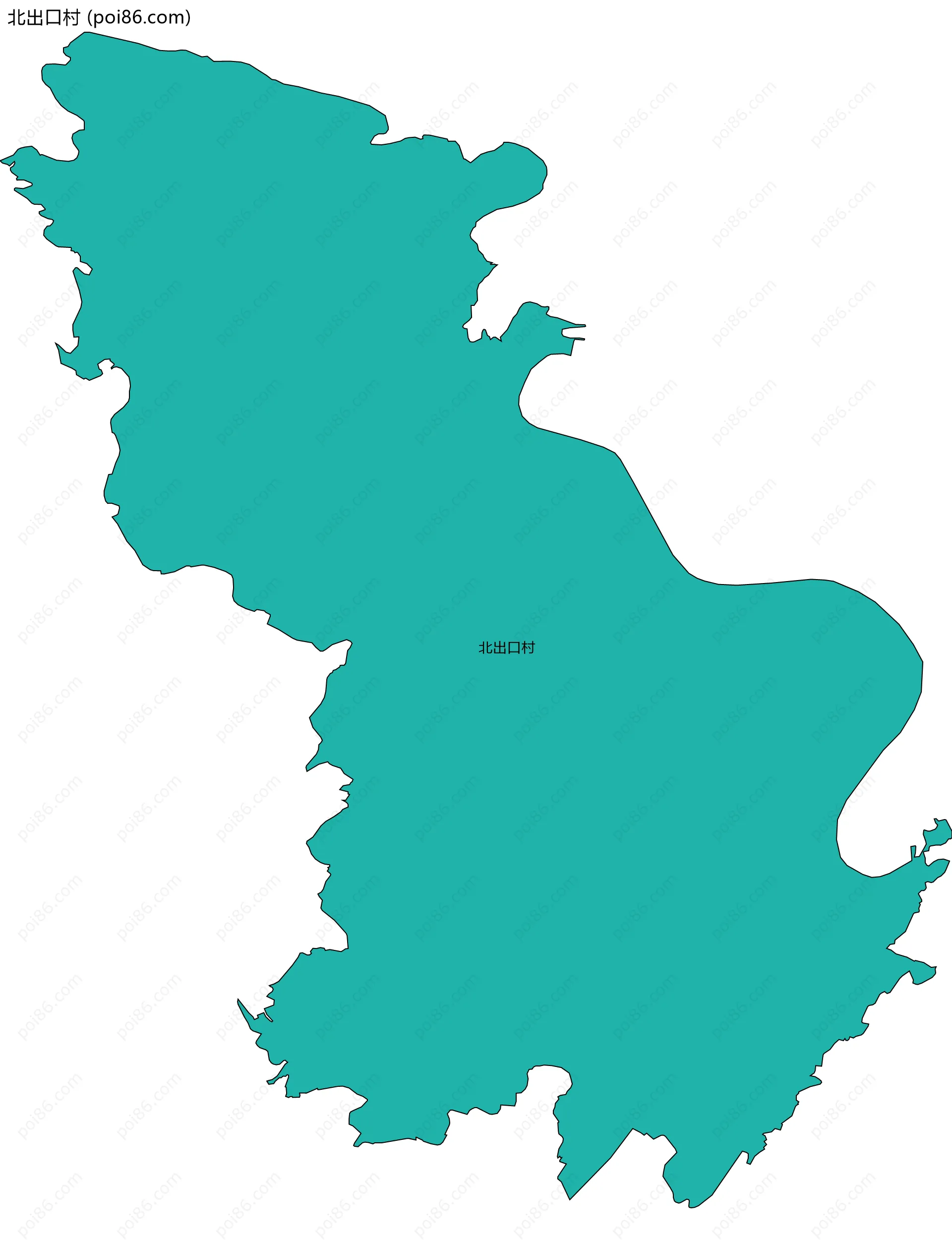 北出口村边界地图