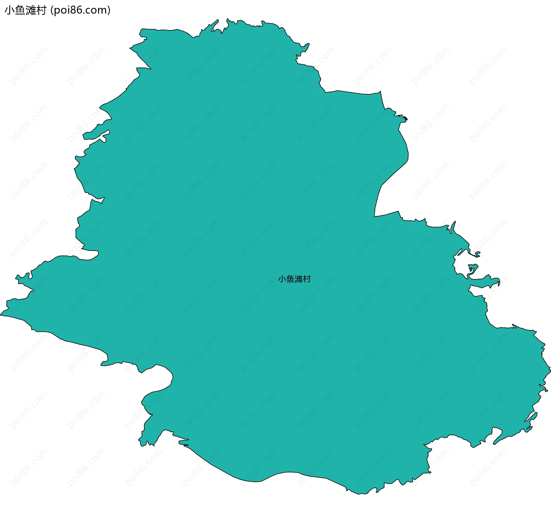 小鱼滩村边界地图