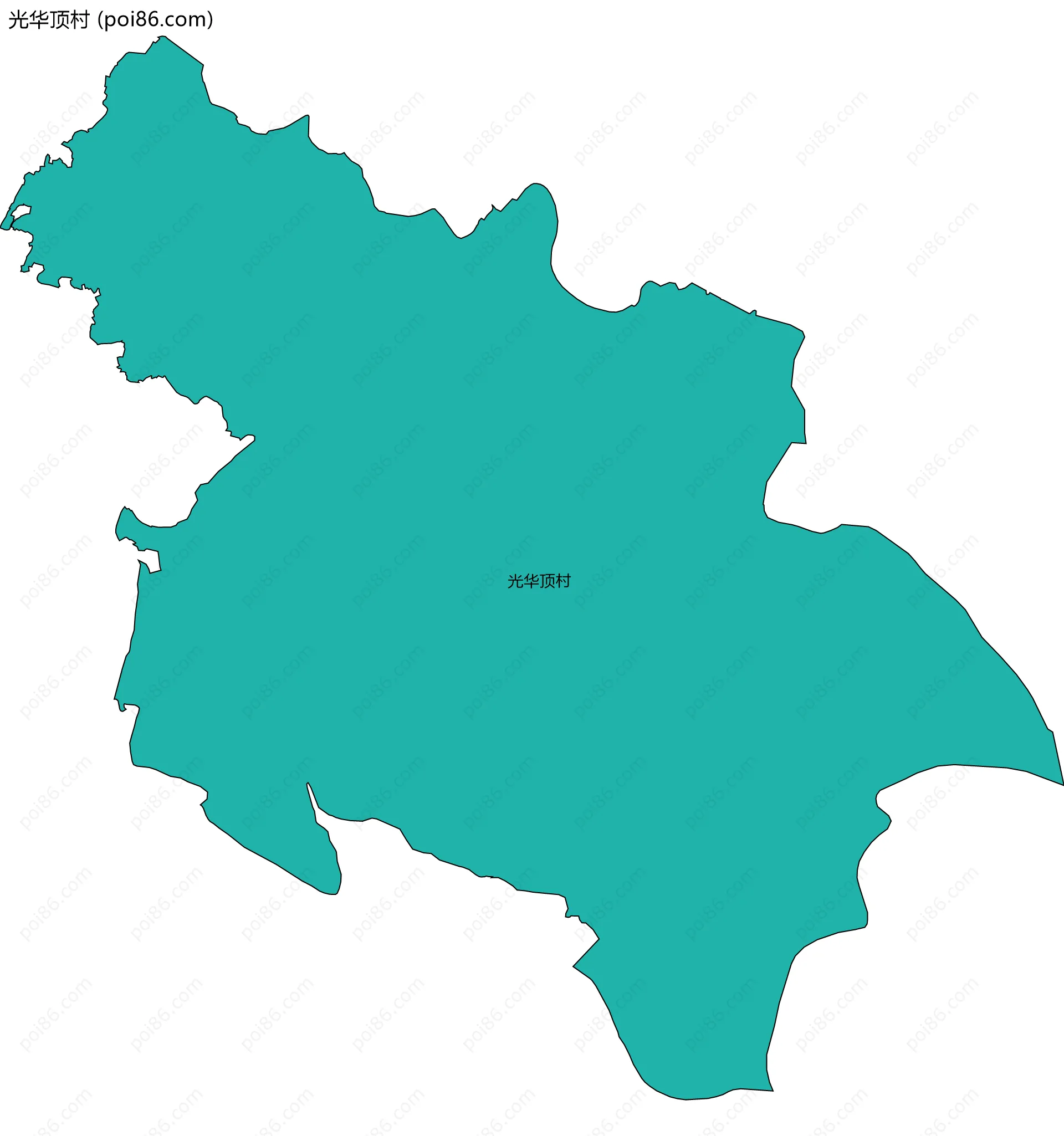 光华顶村边界地图