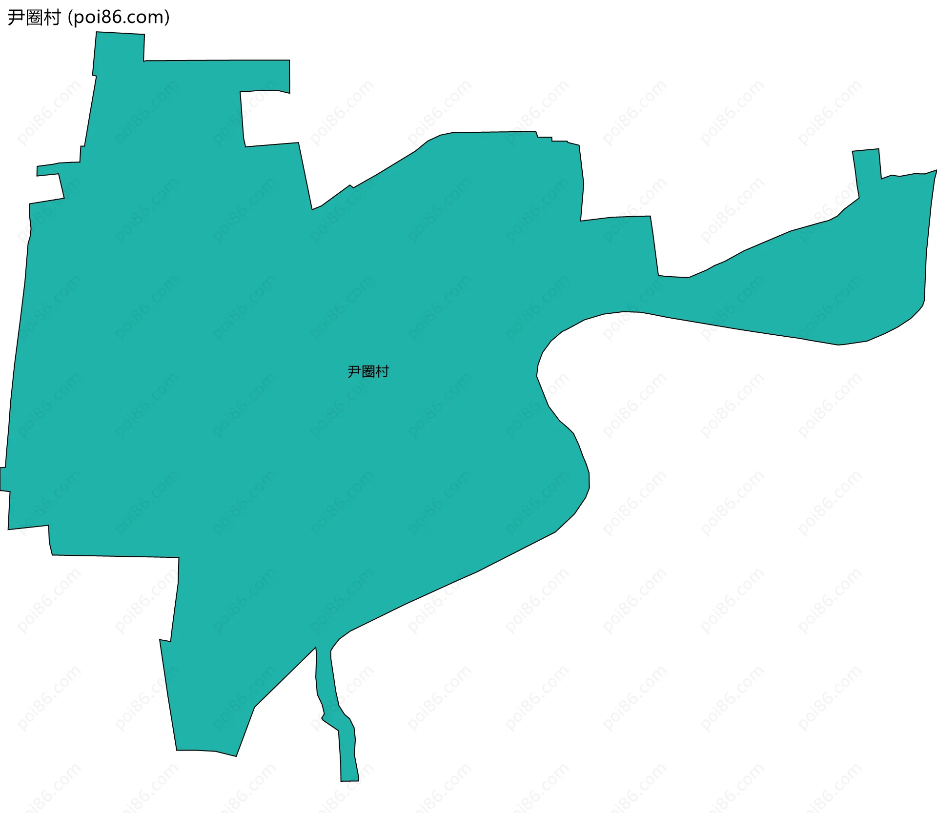 尹圈村边界地图