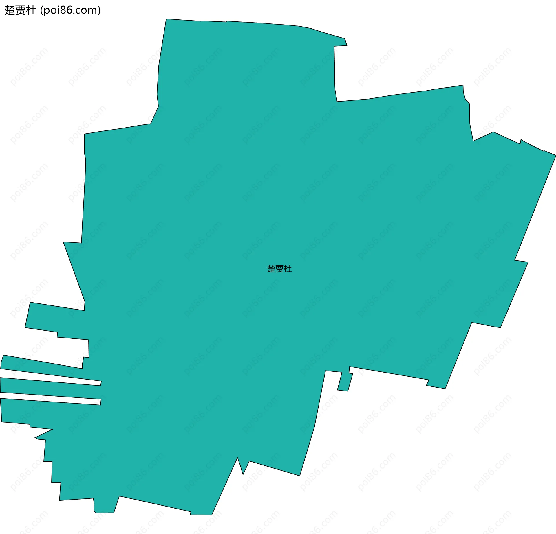 楚贾杜边界地图