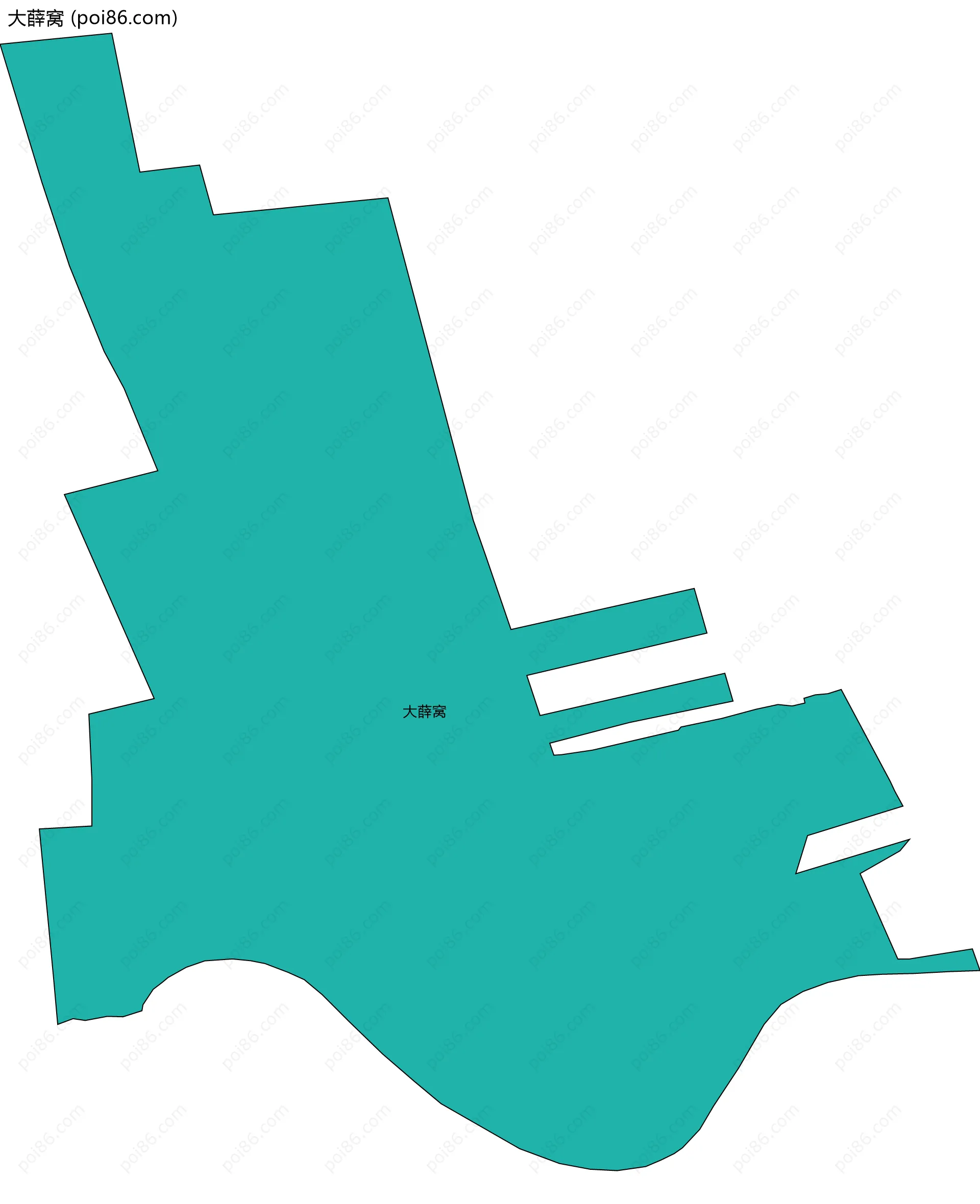 大薛窝边界地图