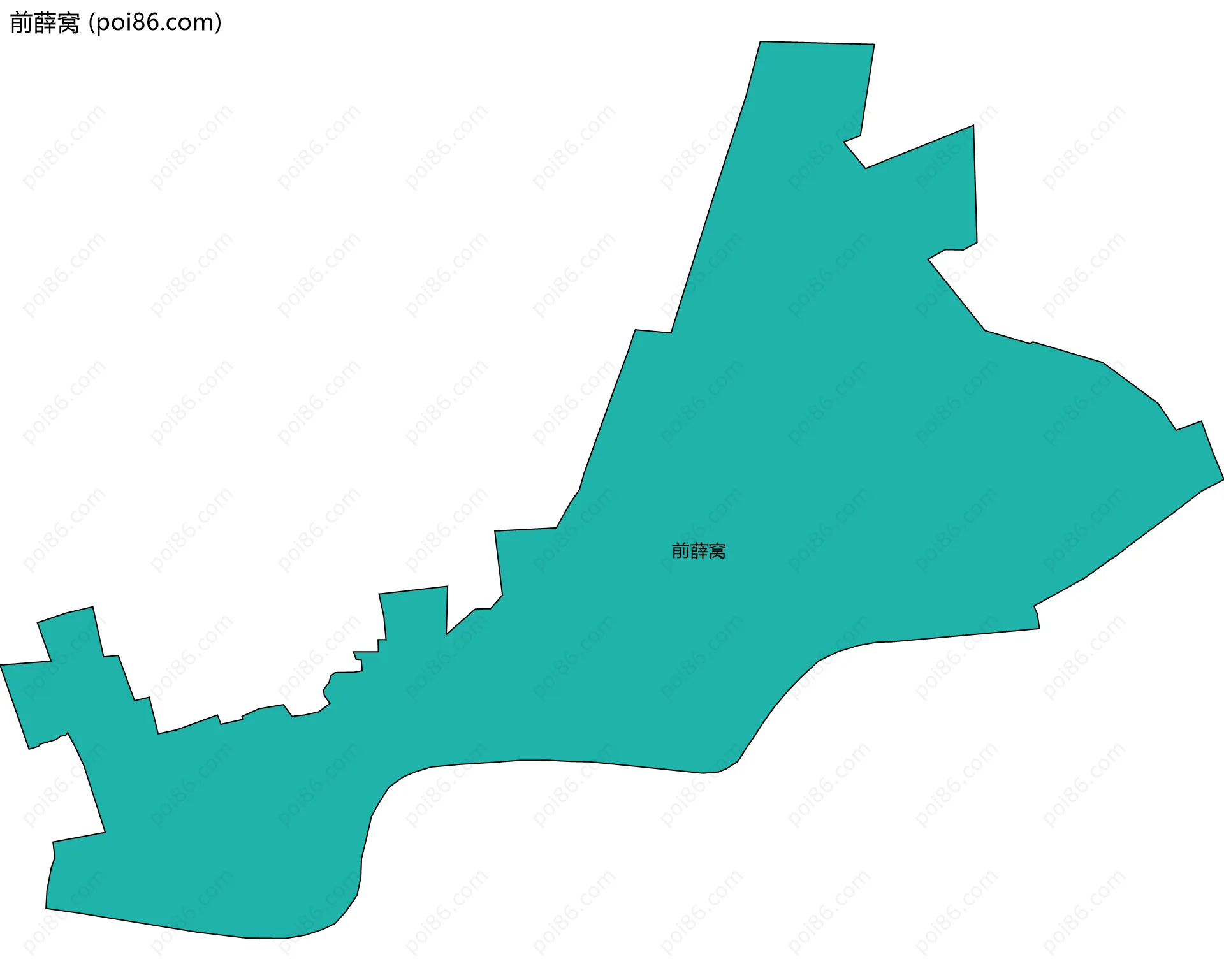 前薛窝边界地图