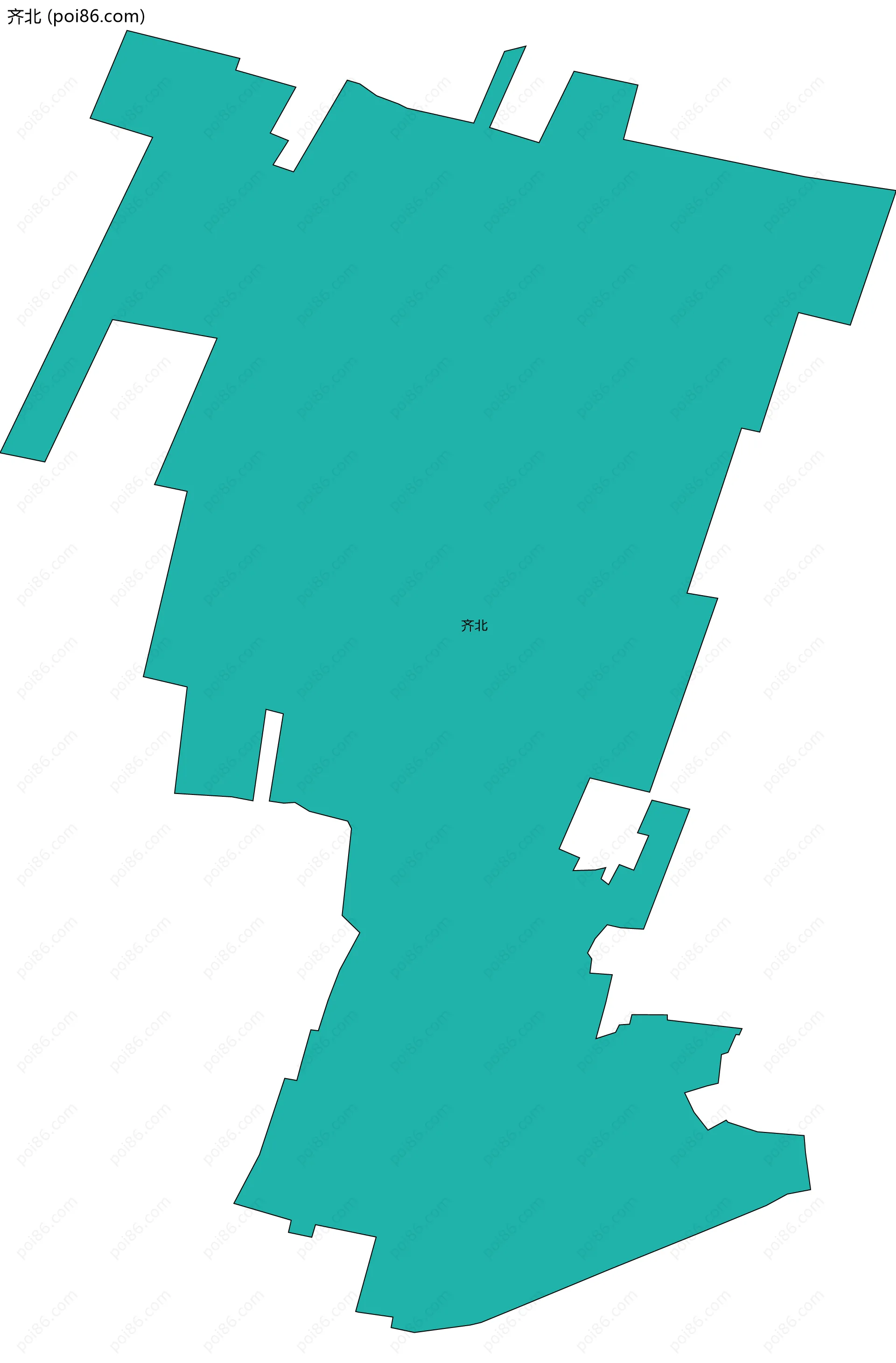 齐北边界地图
