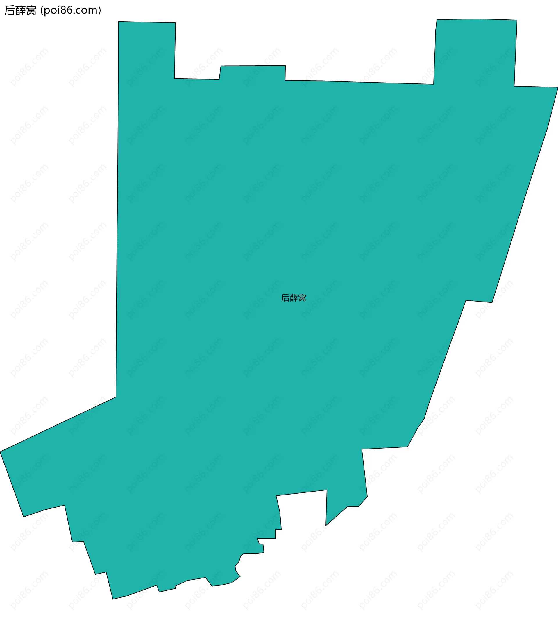 后薛窝边界地图