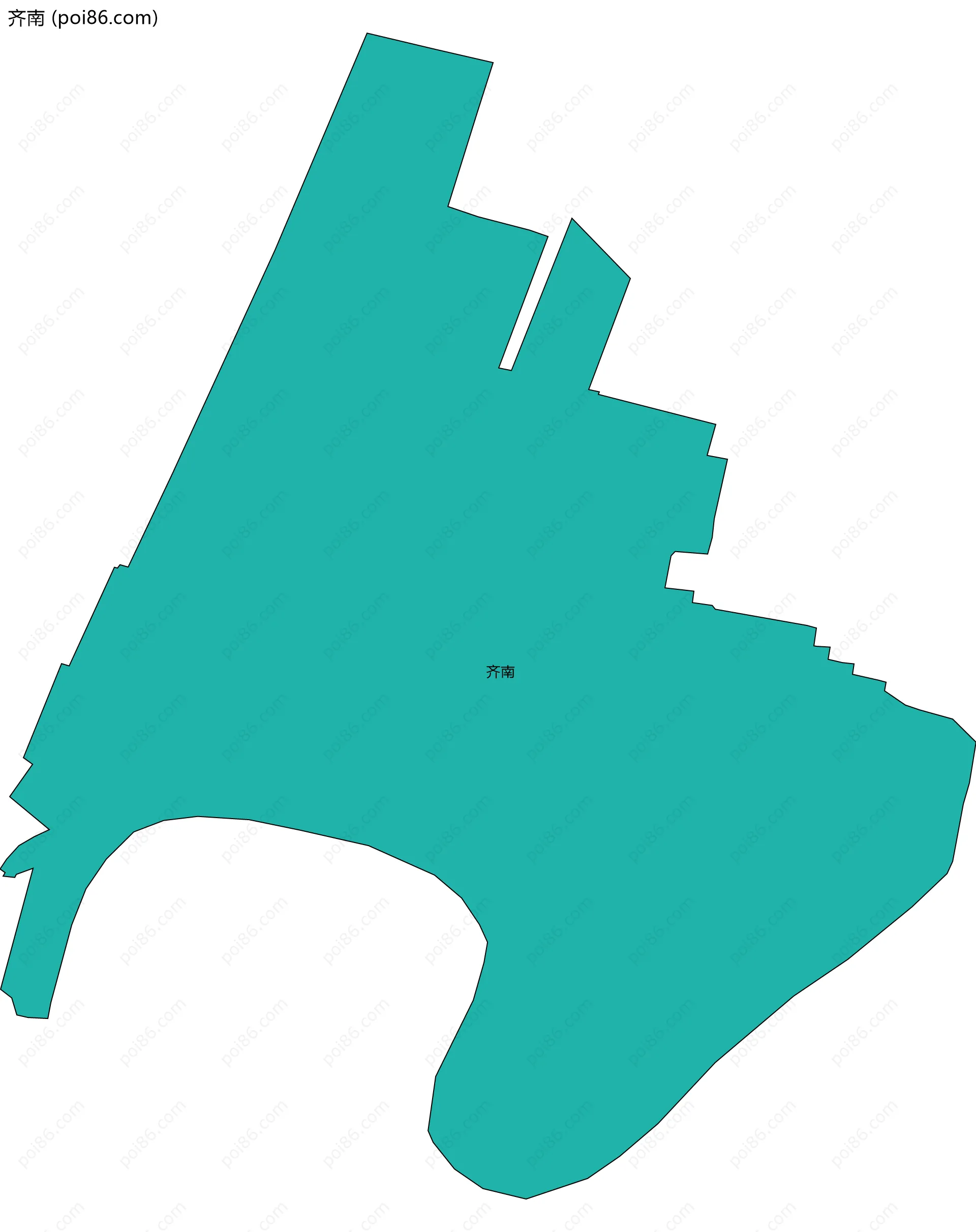 齐南边界地图