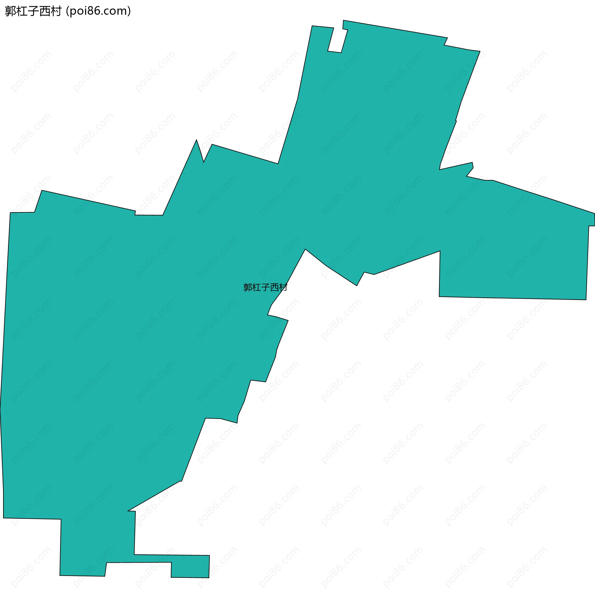 郭杠子西村边界地图