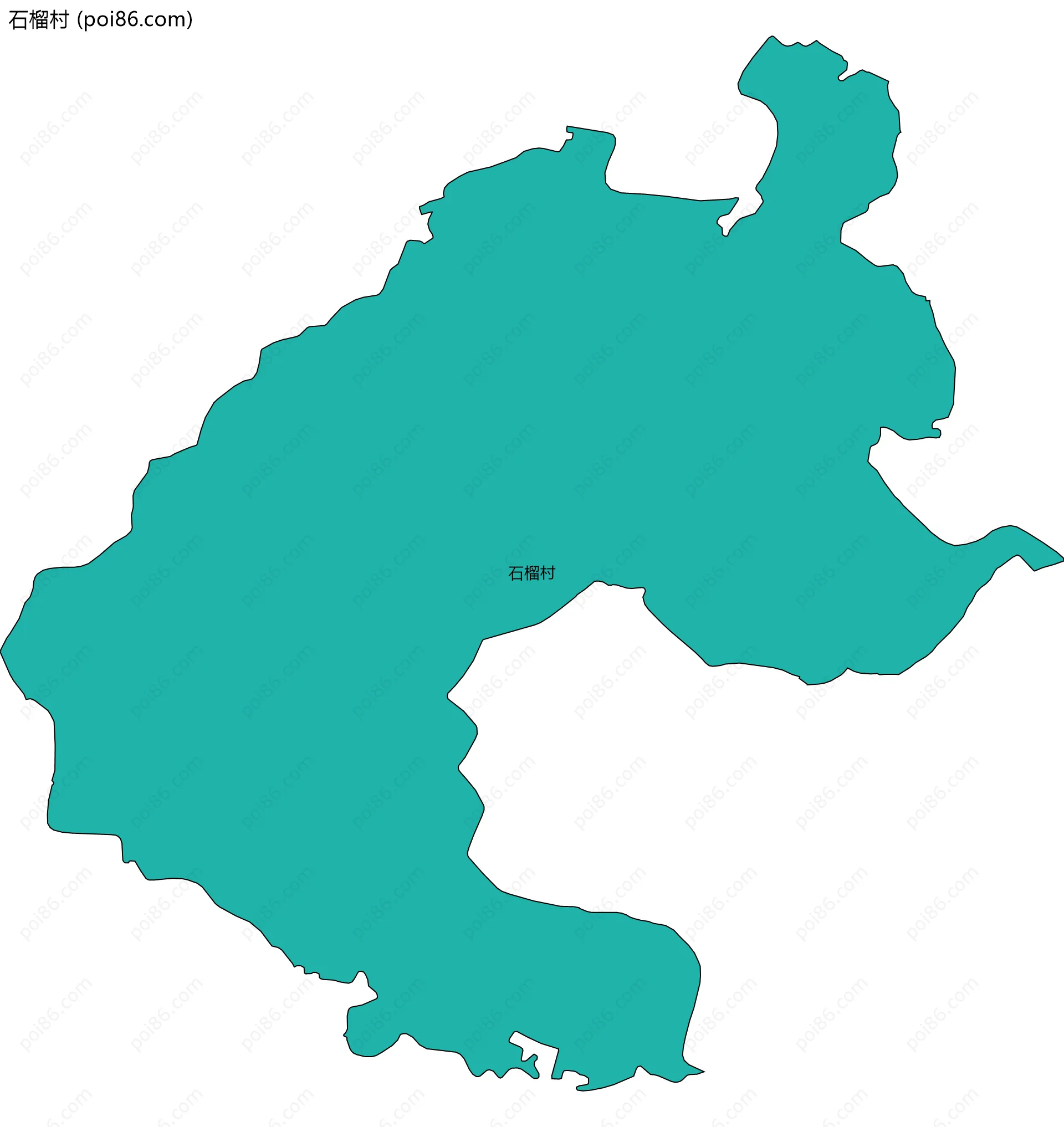 石榴村边界地图