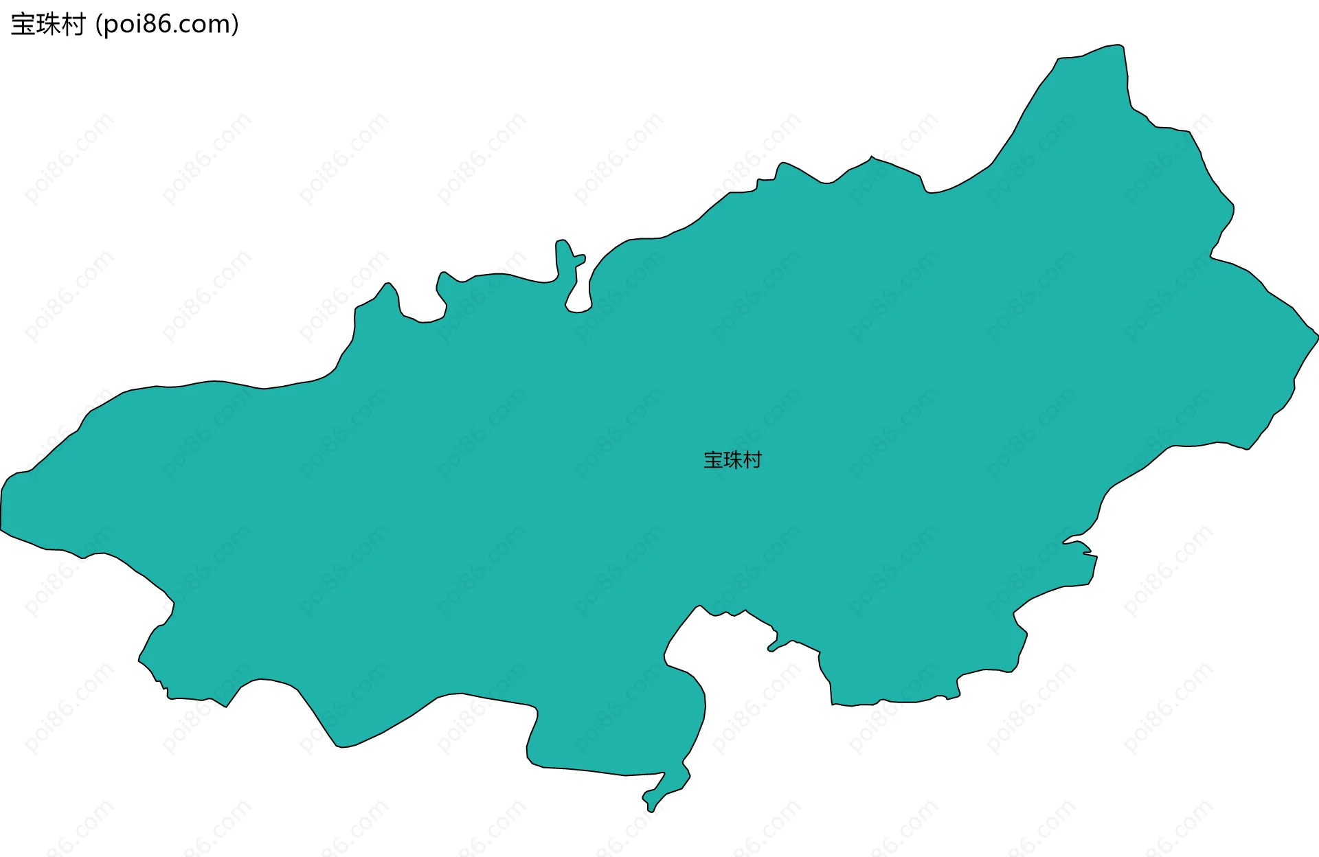 宝珠村边界地图