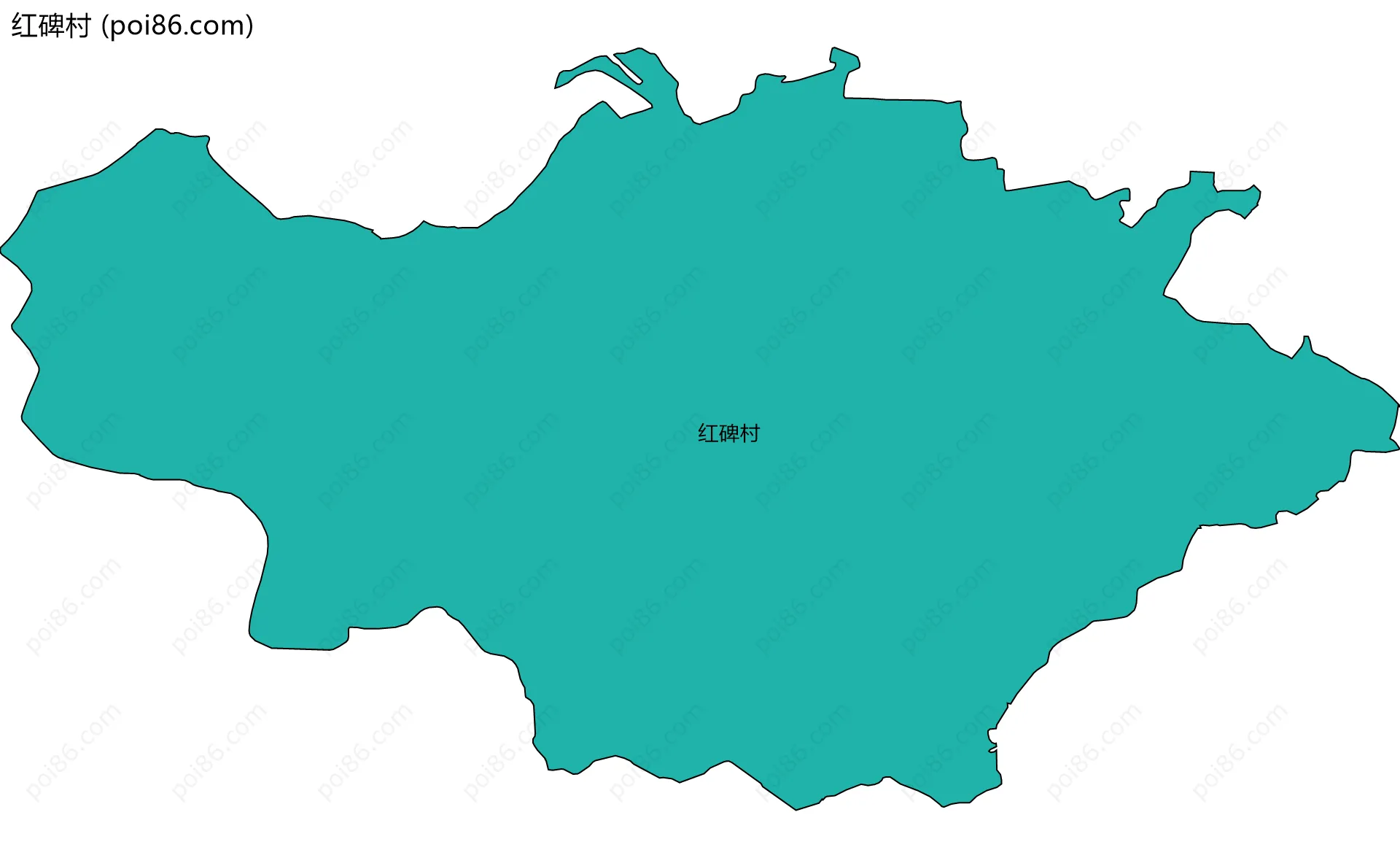 红碑村边界地图