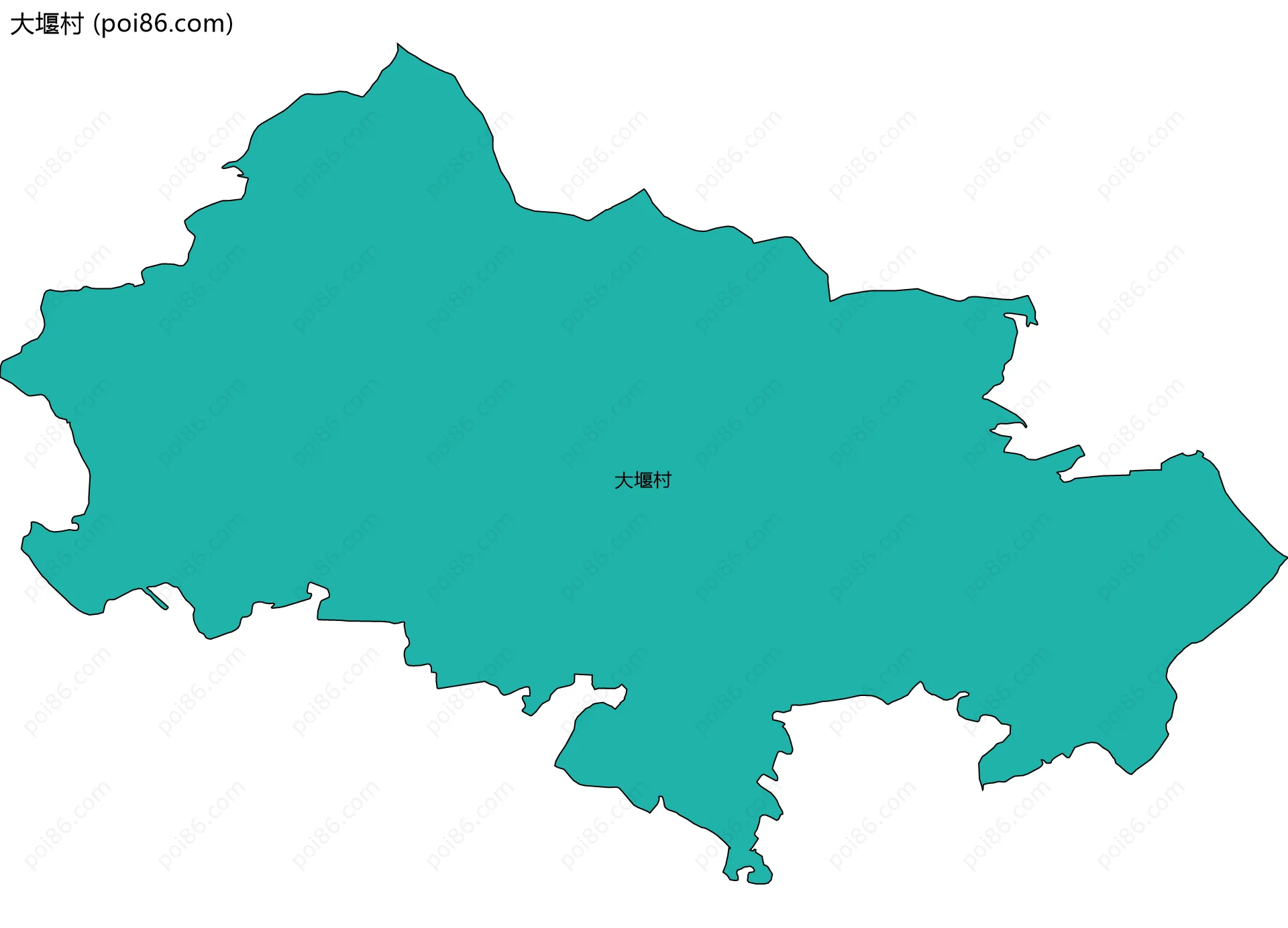 大堰村边界地图