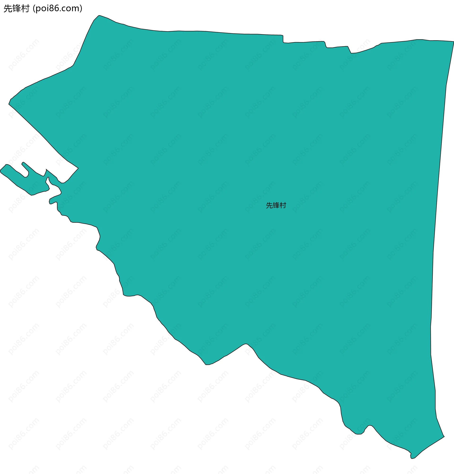 先锋村边界地图