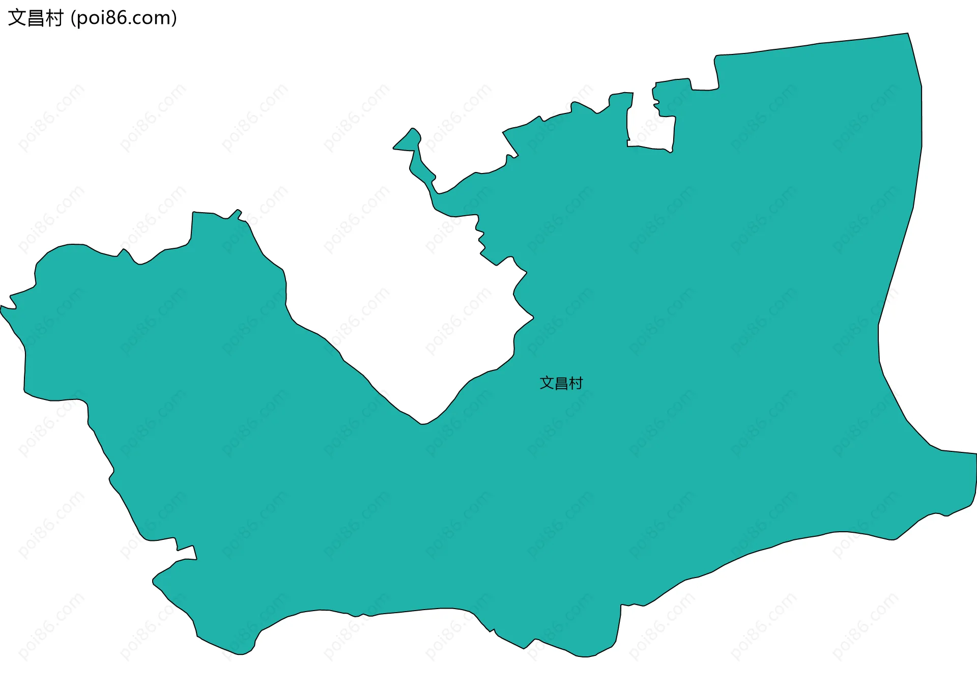 文昌村边界地图