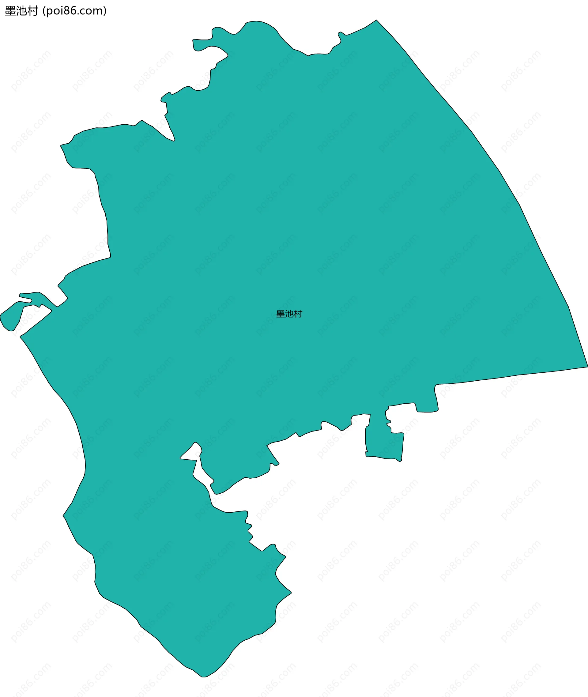 墨池村边界地图