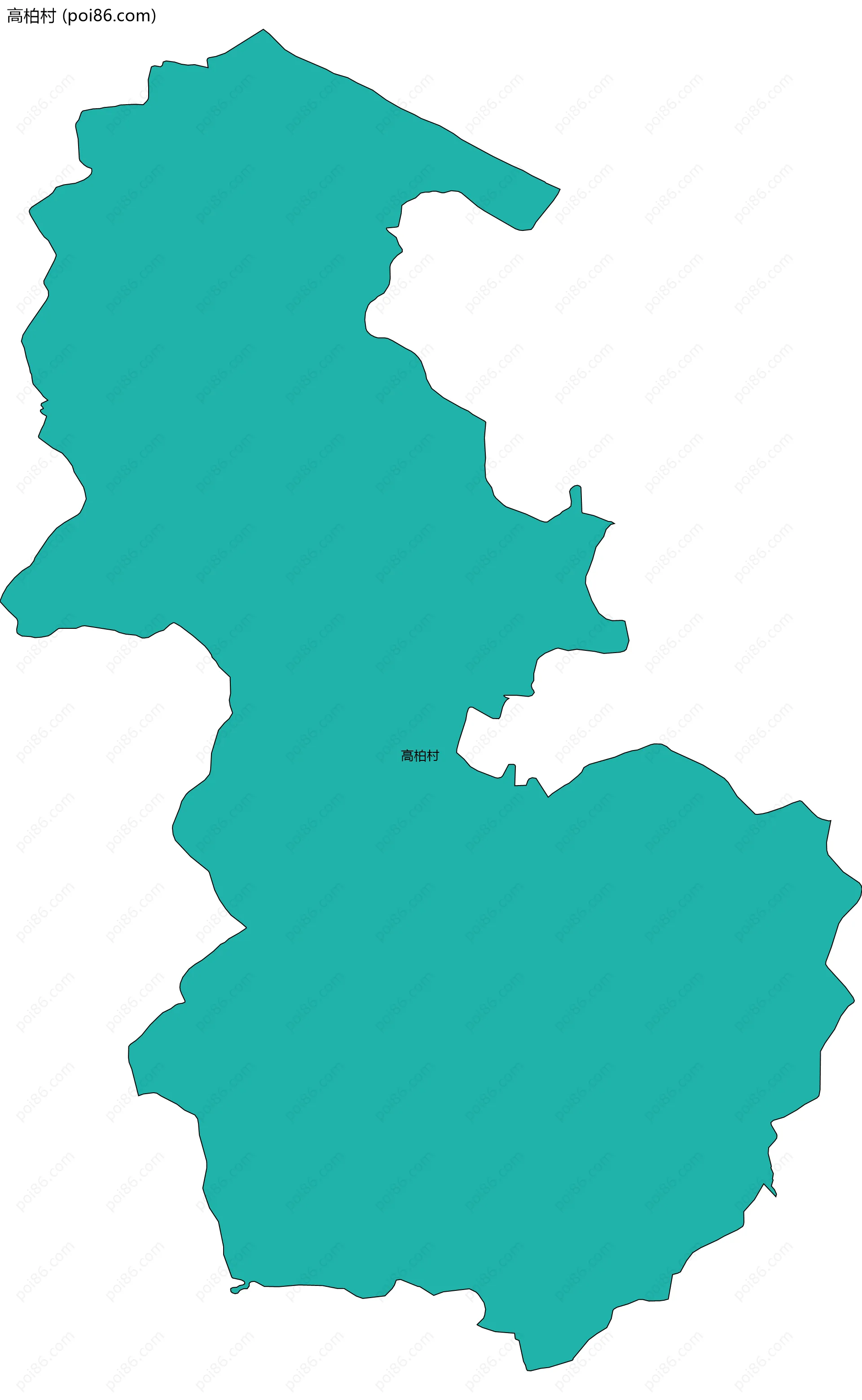 高柏村边界地图