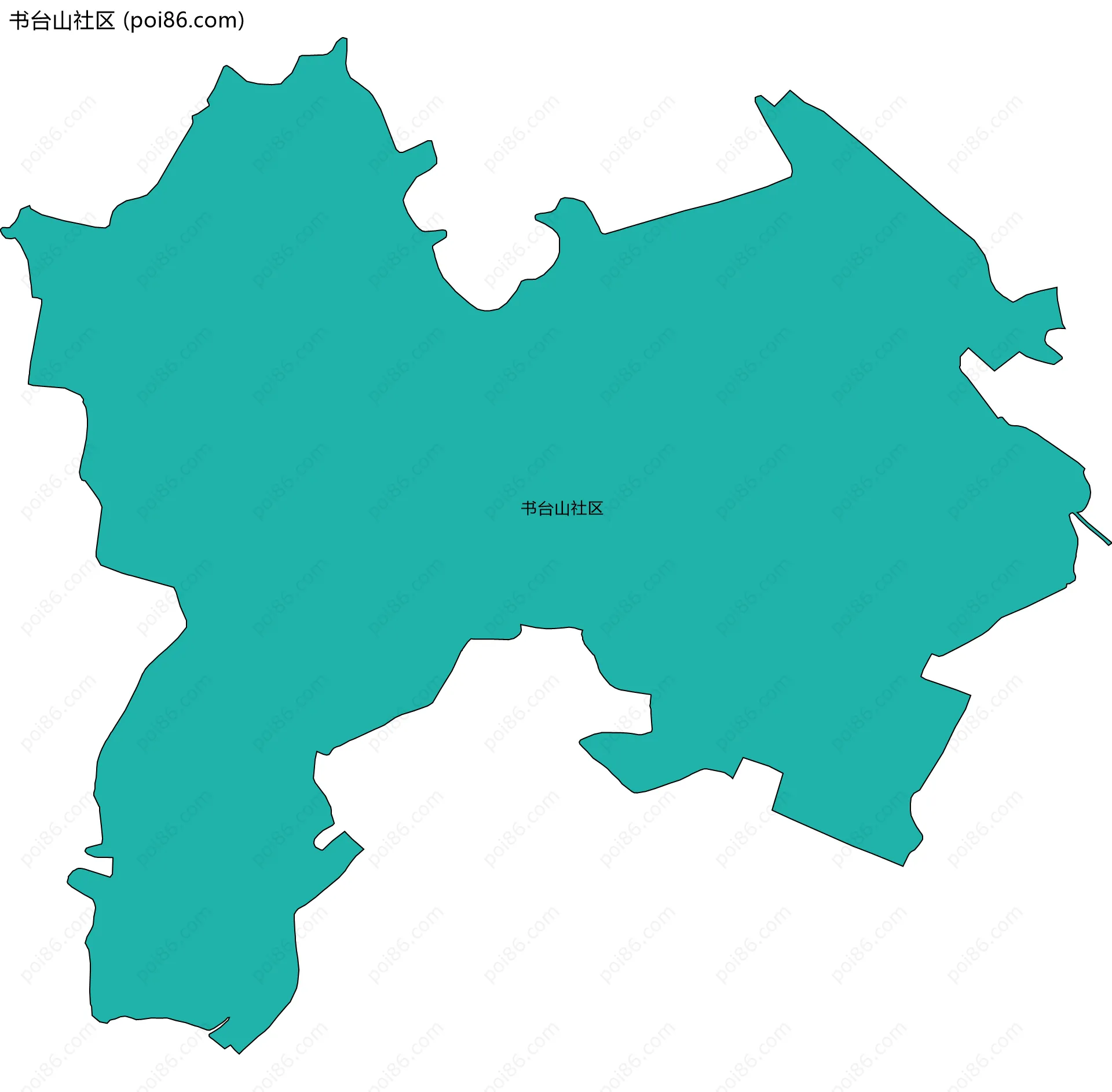 书台山社区边界地图