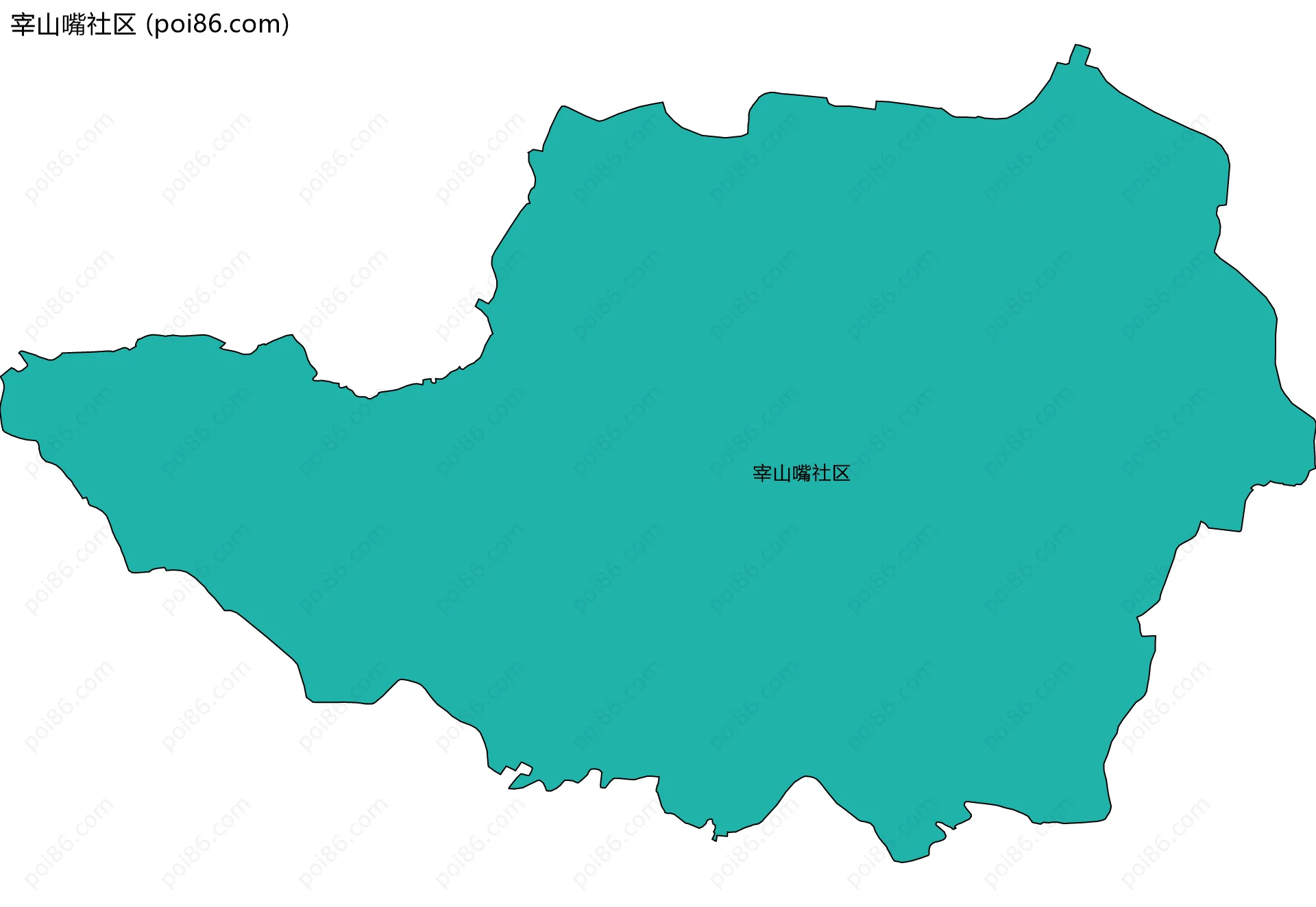 宰山嘴社区边界地图