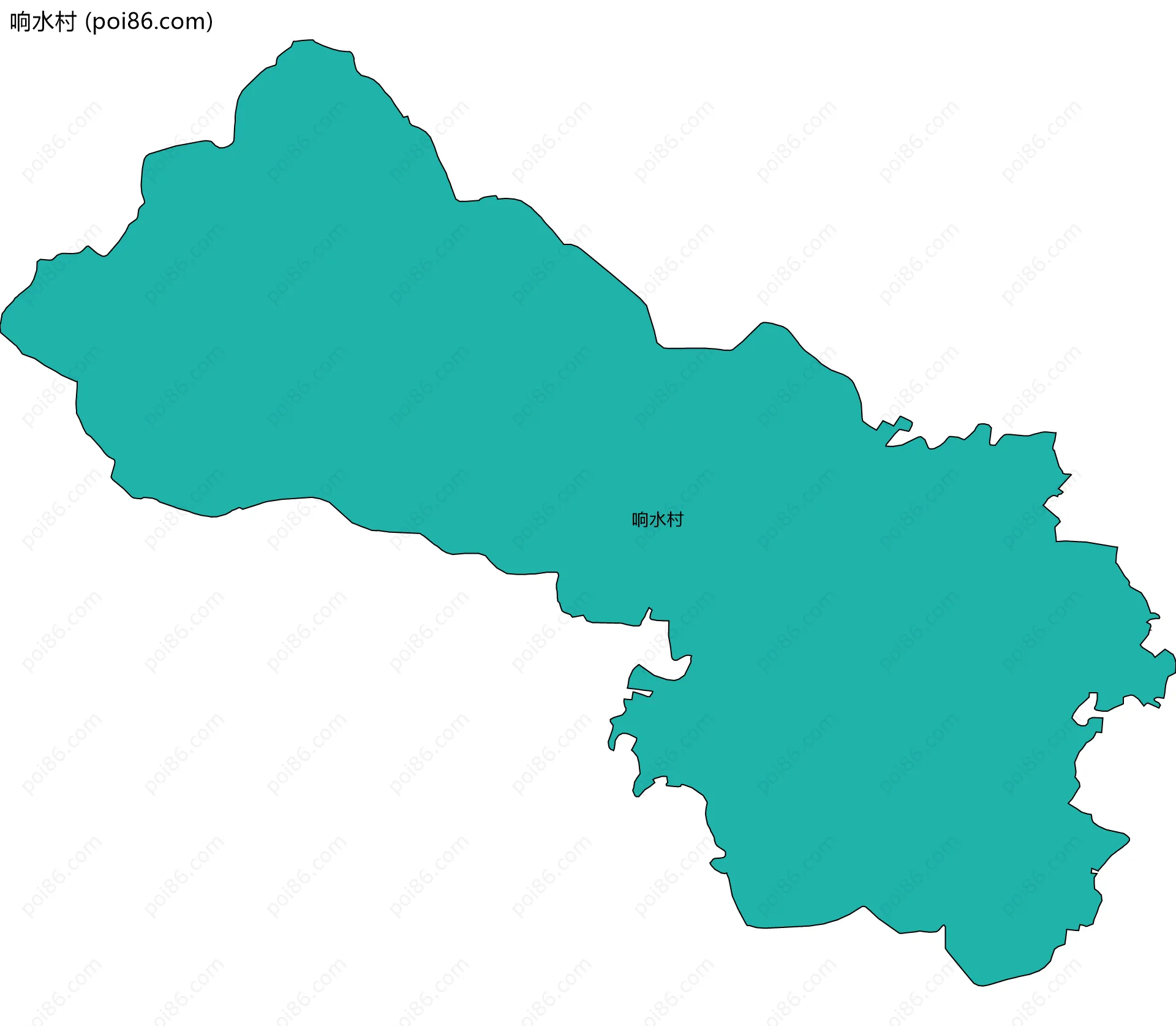 响水村边界地图