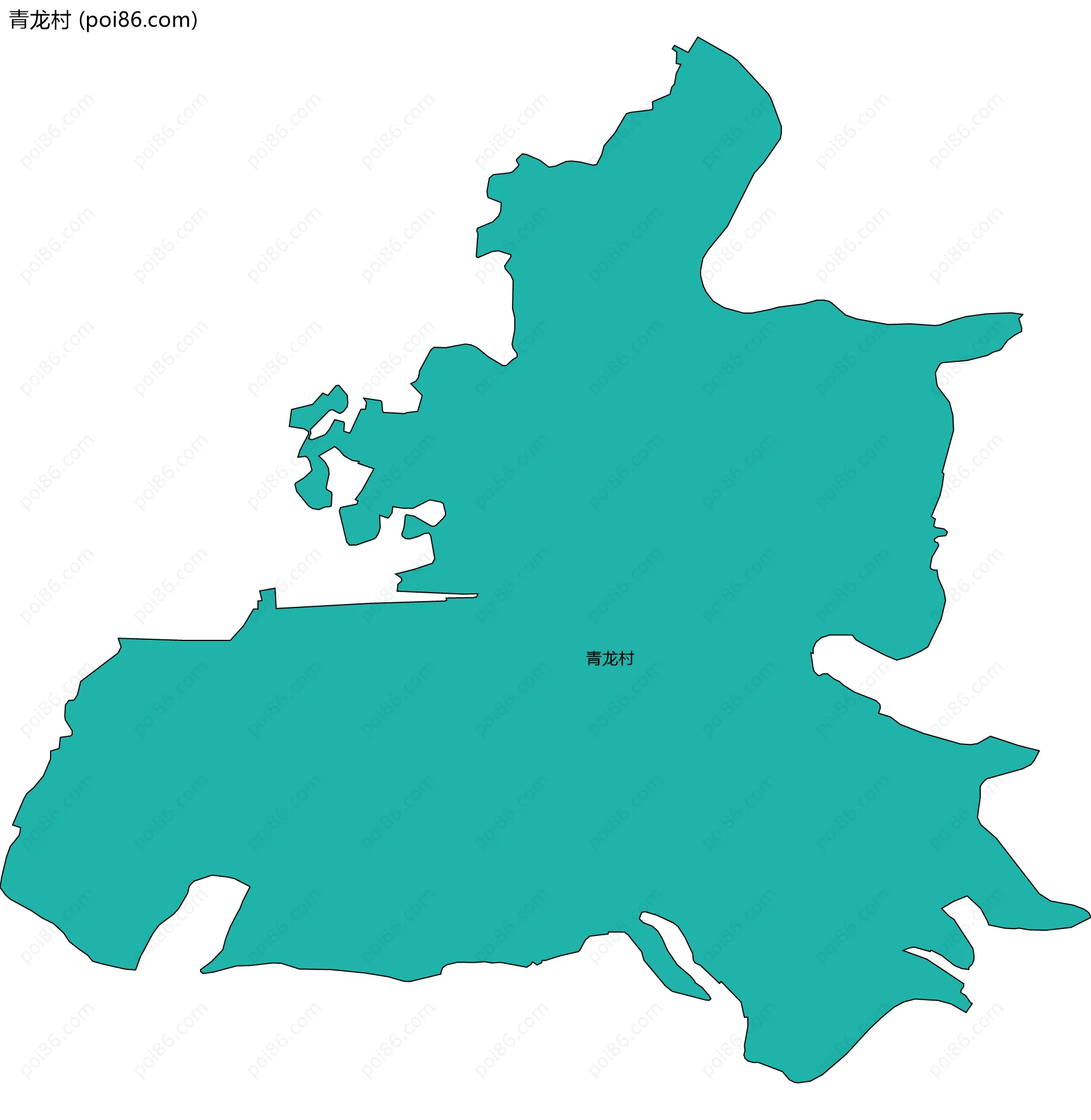 青龙村边界地图