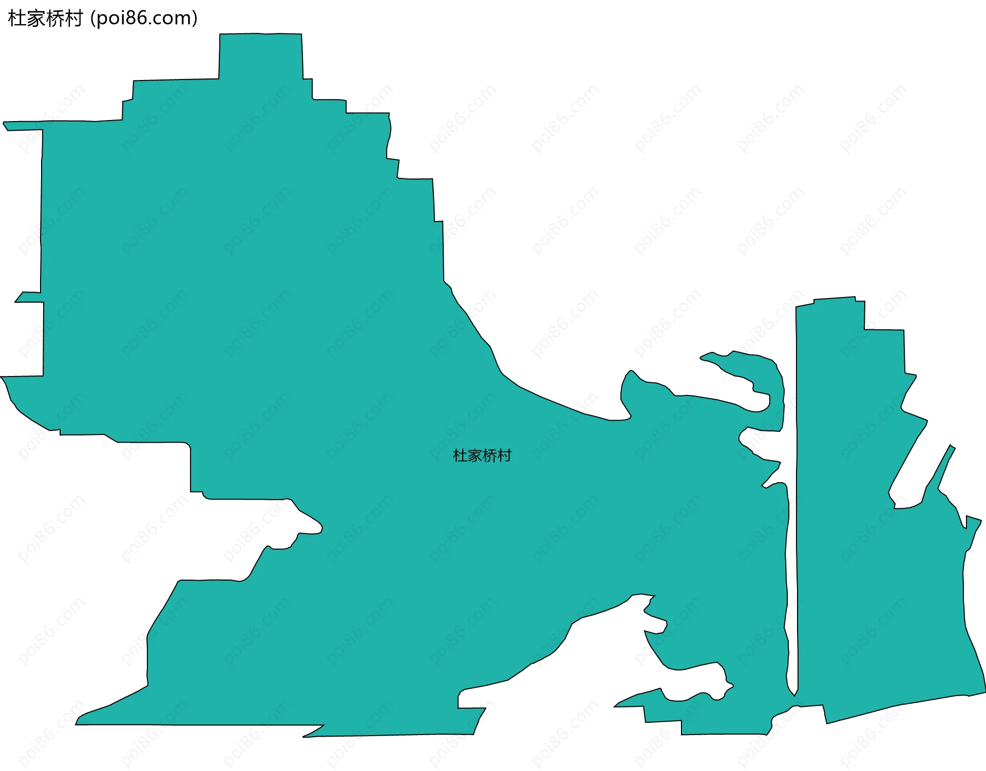 杜家桥村边界地图