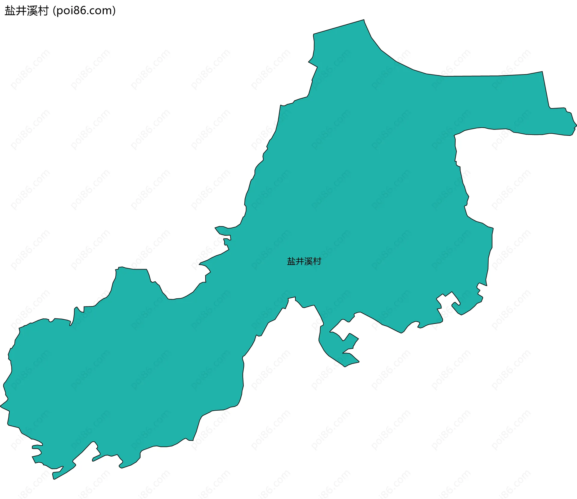 盐井溪村边界地图